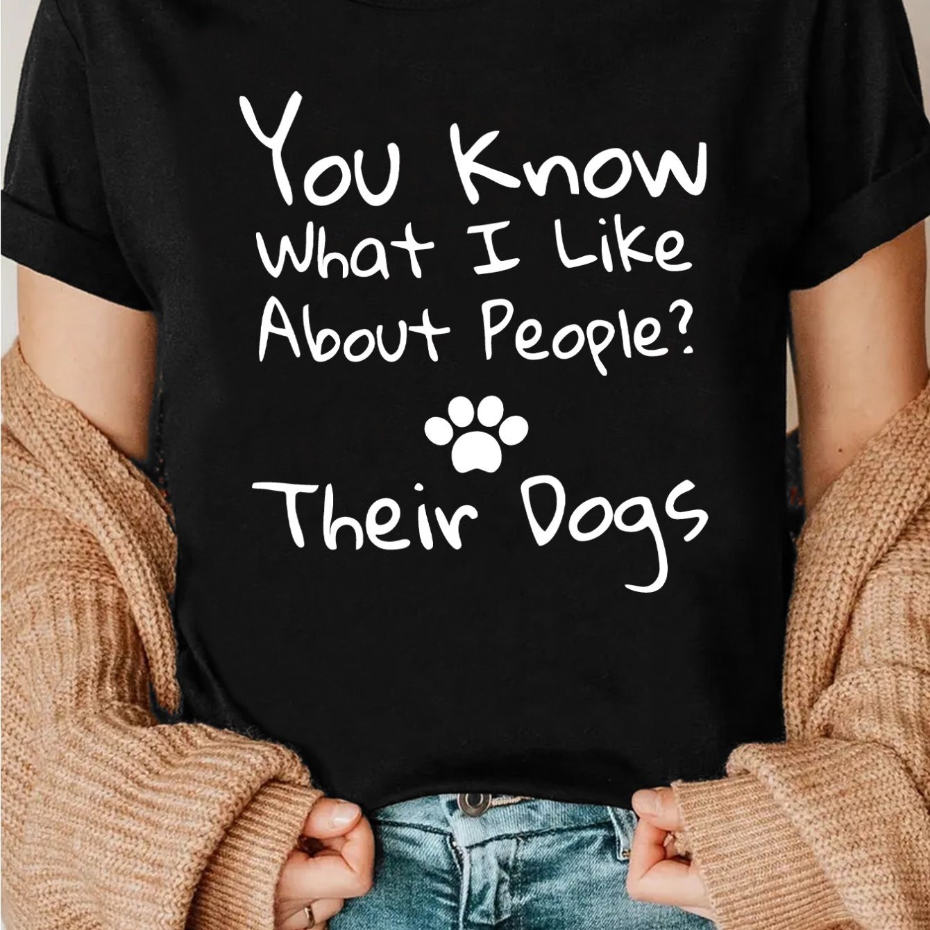 TEMU Dog Owner T-shirt, Gift T-shirt, T-shirt, Dog Mom T-shirt, Dog Lover T-shirt, "do What I Like About People? Their Dogs