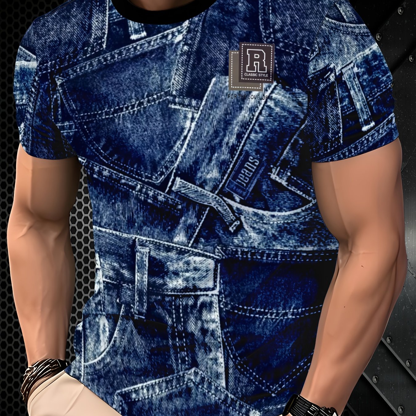 's Sports-style Fiber T-shirt, Quick-drying And Durable With Sweat-wicking , Sweat-resistant