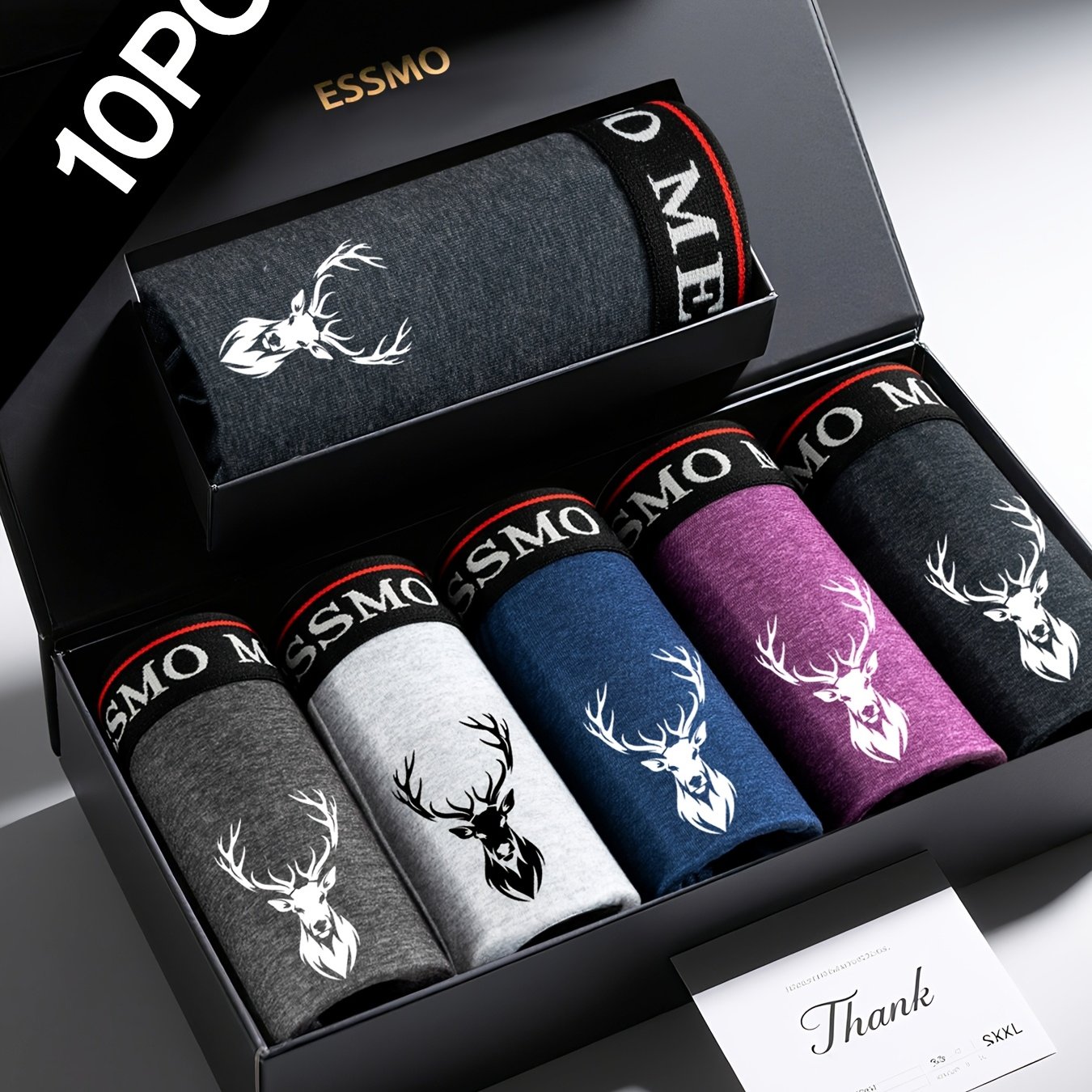 10pcs High-end Trendy Flat Briefs Thin Men's Underwear