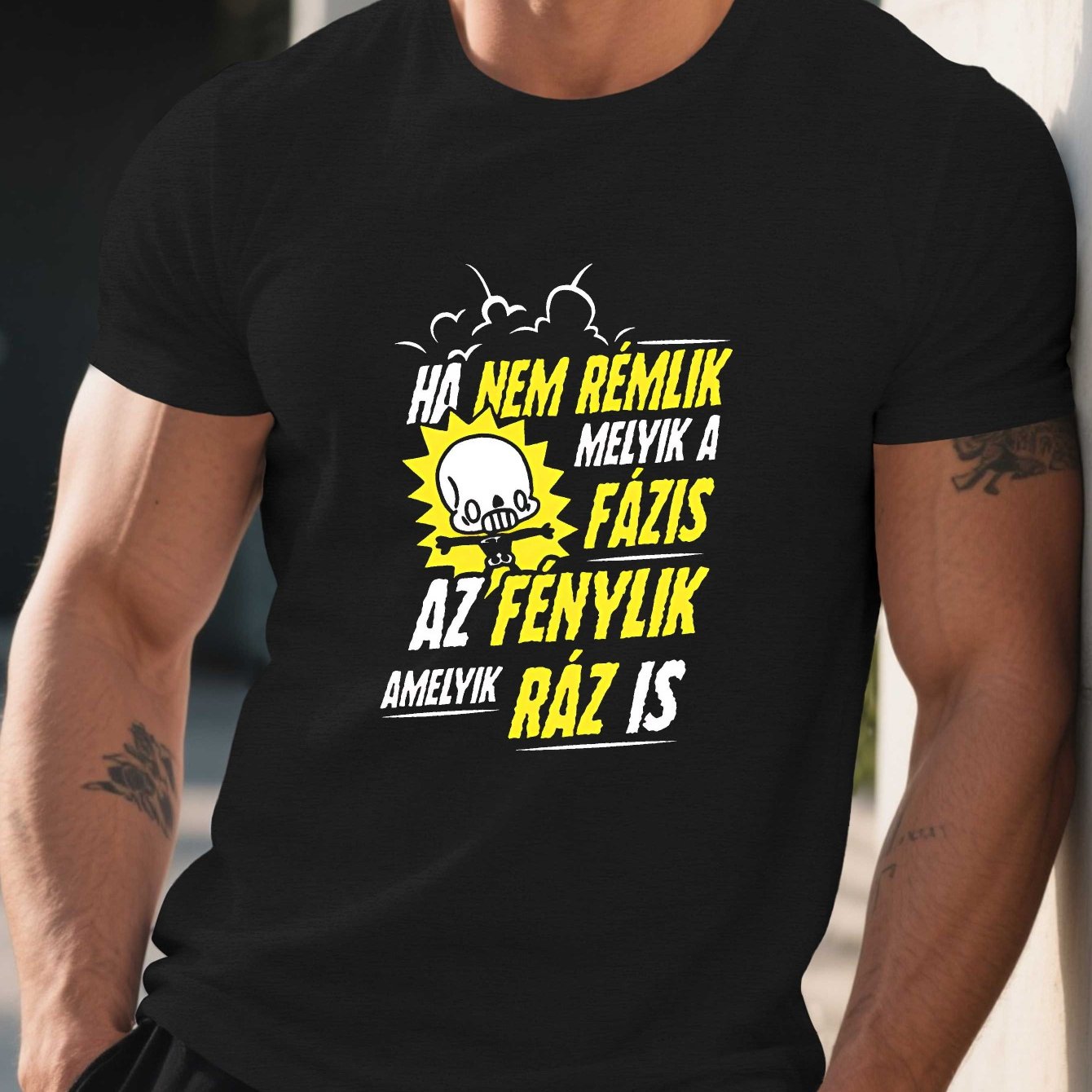 TEMU Fun Hungarian Humor Electrician Men's Short Sleeve T-shirt Summer T-shirt Top