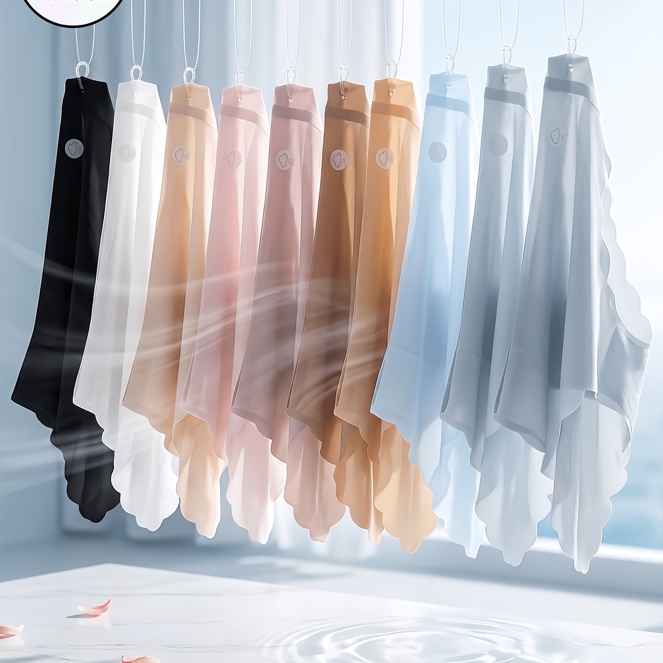 TEMU Random 10pcs Set Of Seamless Women's Thin High-waist -lifting Peach-shaped Quick-dry Popular Triangle Shorts