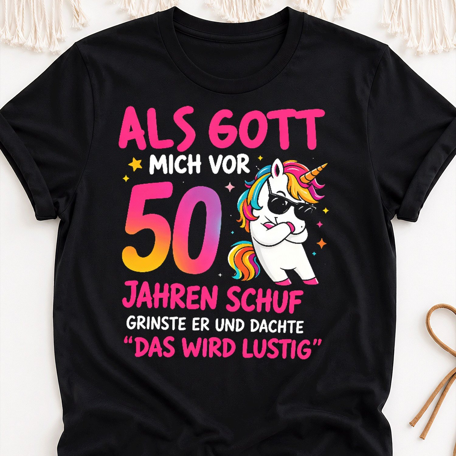 Image of Women 50th Birthday 50 Years Woman 50 It Funny(3) Overseas Printing Y2k Oversized Unisex T-shirt For Men Women Retro 2000s Streetwear Baggy Graphic Tee