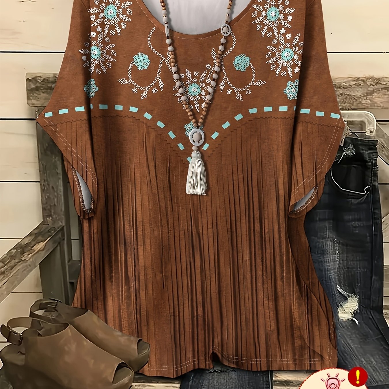 Image of 0xl-9xl Pattern Printed Plus Size T-shirt- Casual Short Sleeve Round Neck, T-shirt Top- Women's Size Clothing- Accessories Not Included