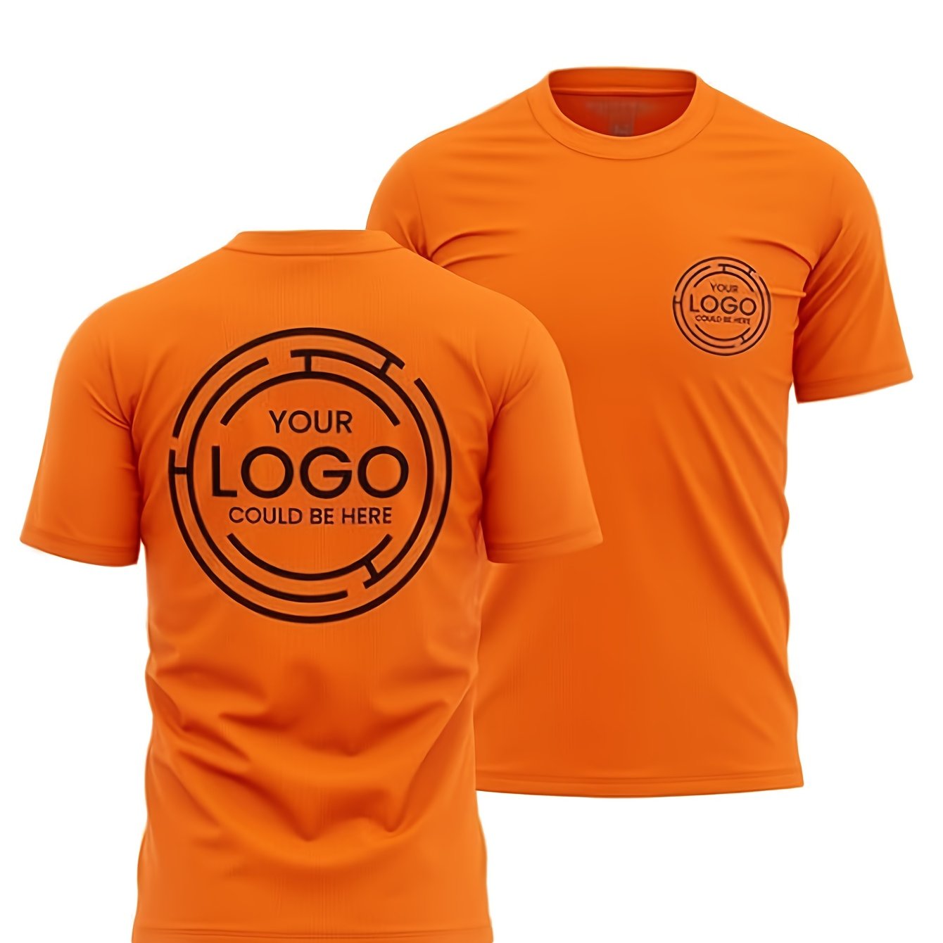TEMU 2pcs Men's Quick-dry Custom T-shirts - Breathable Moisture-wicking Athletic Tees With Personalized Design Area For Training, Running & Casual