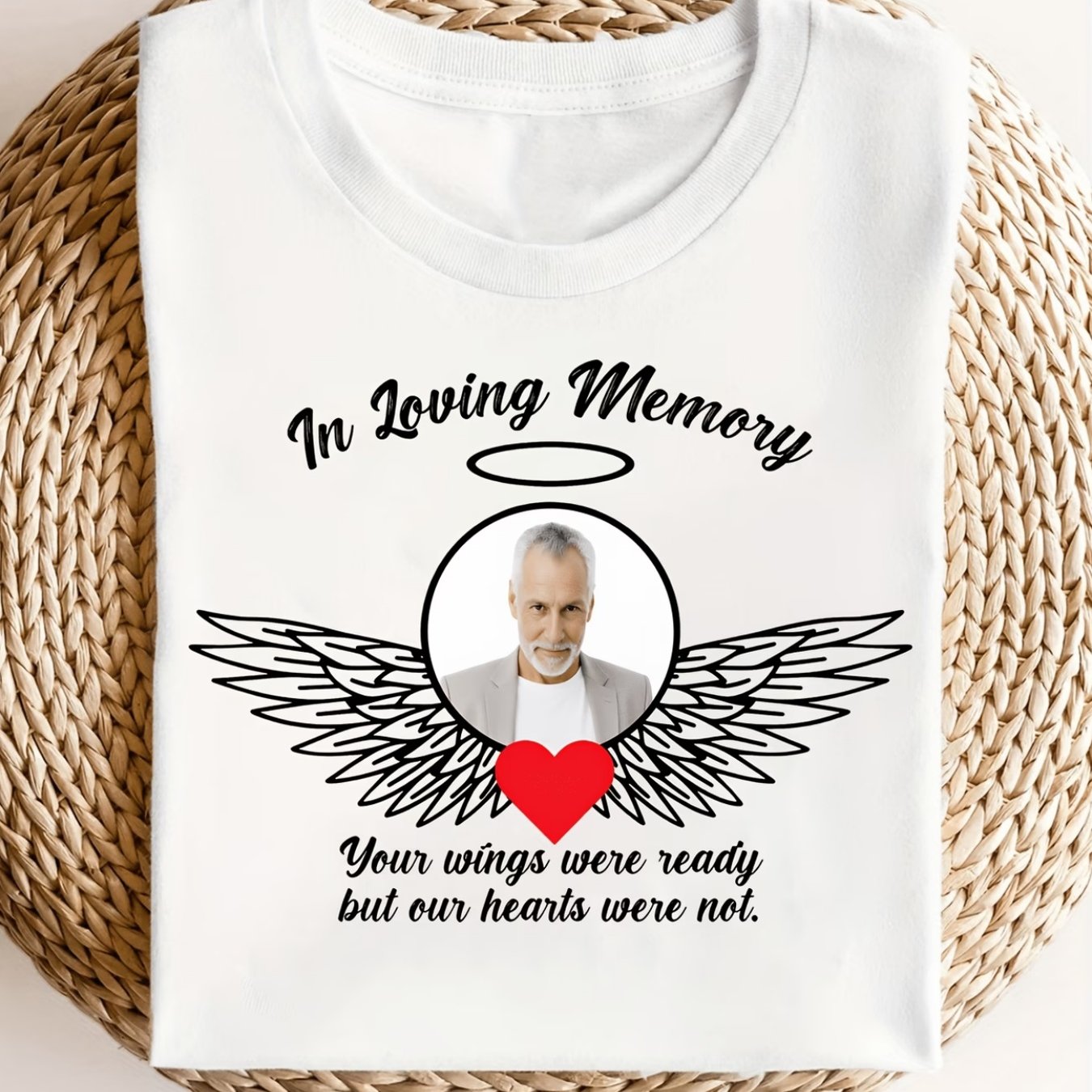 TEMU Custom Personalized Memorial T-shirts, Custom Funeral T-shirts, T-shirts, Mourning T-shirts, Remembrance T-shirts, Custom Photo T-shirts, Last