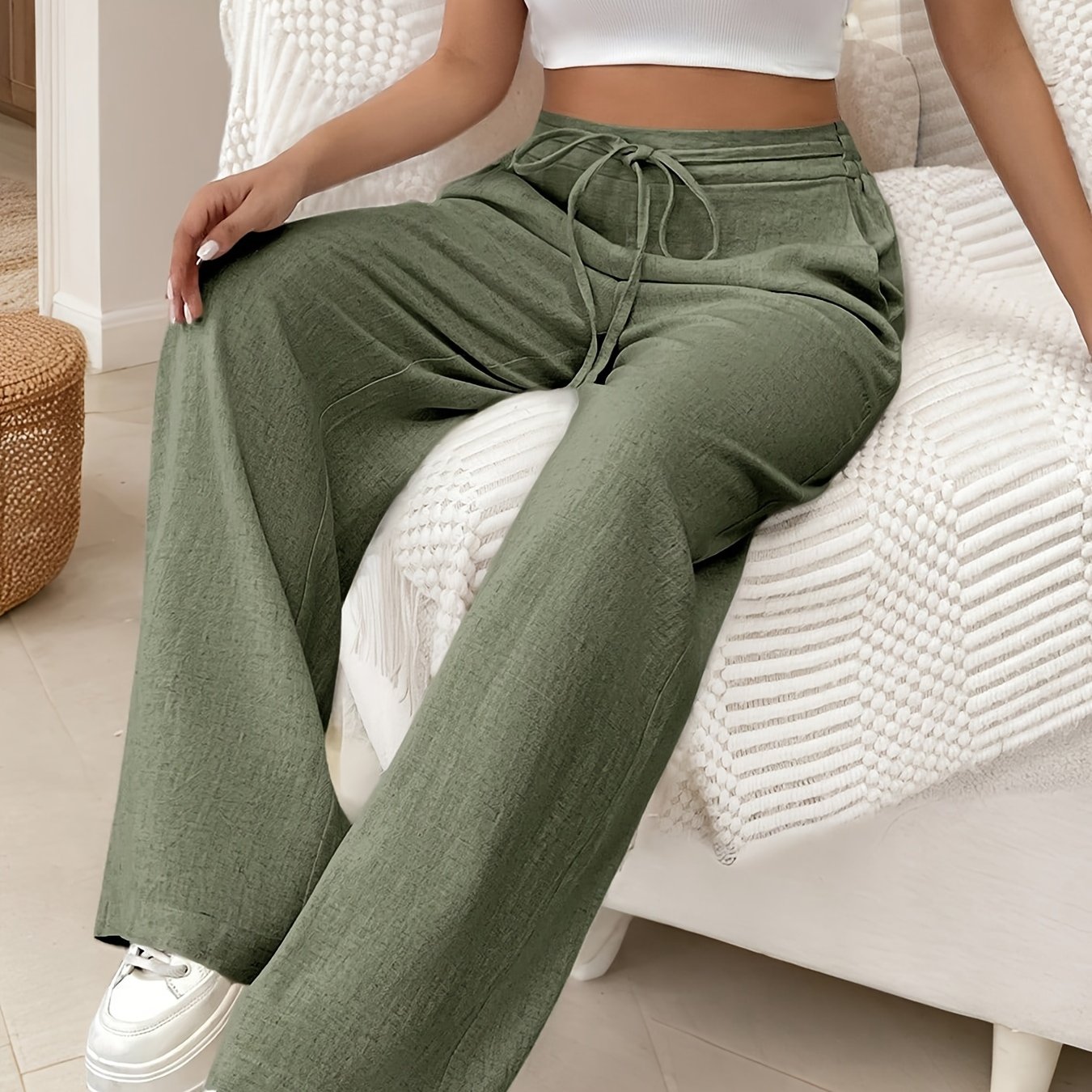 Drawstring Women's Long Pants