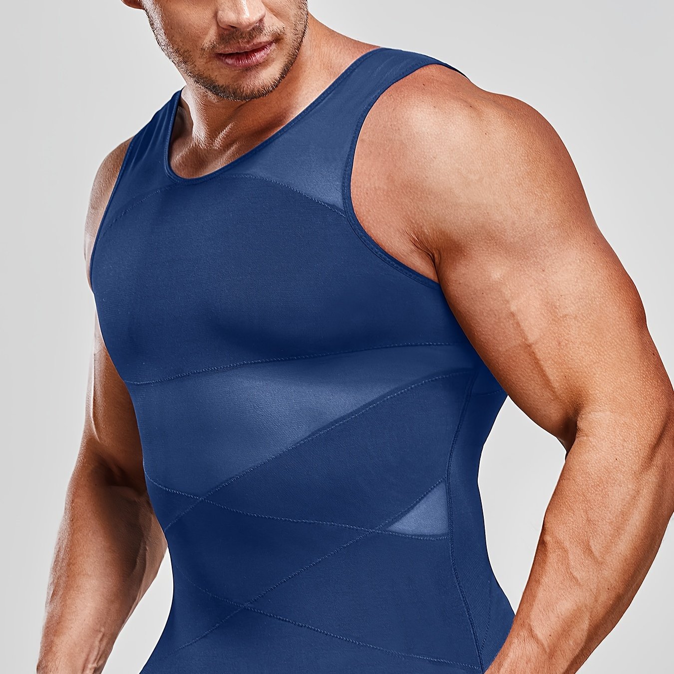 Compression Men Slimming Body Shaper Posture Corrector Vest Shirt Tank Tops