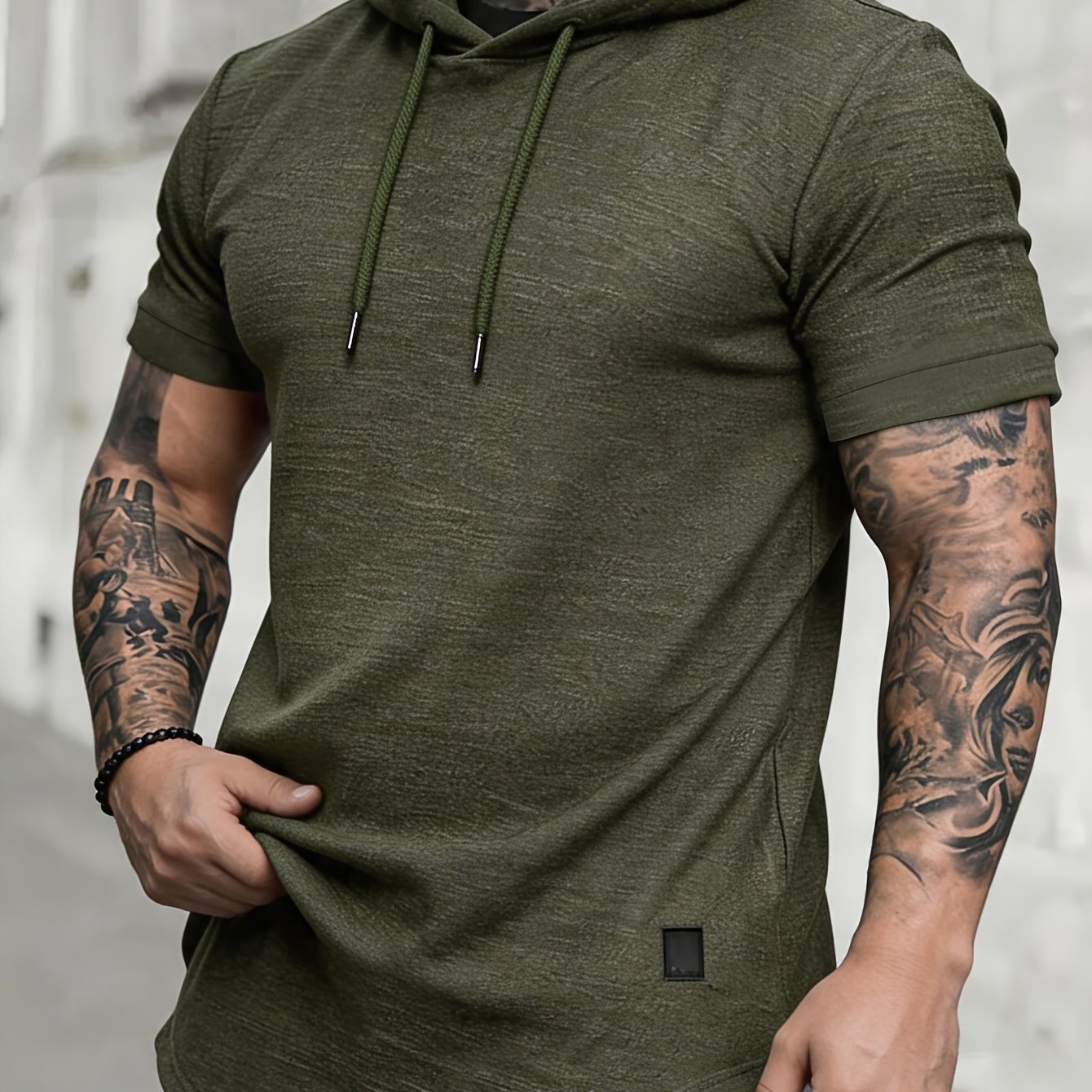 TEMU [ Obm] Spring/summer ' Hooded Short Sleeve Top, Soft And Comfortable Machine Washable Fabric, Casual Trendy Athletic, Suitable For Outdoor