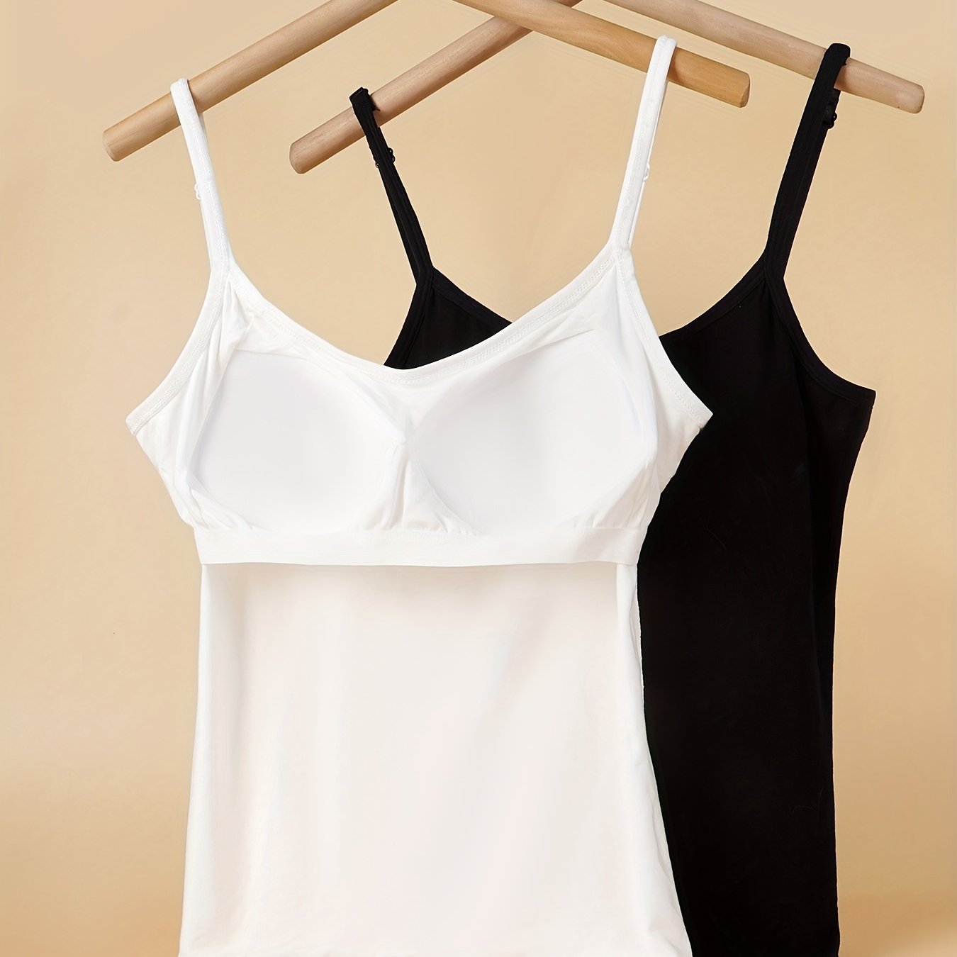 Image of 2pcs Camisole Vest -piece Bra With Chest Pad Inner Wear Worn Outside Sports Base Underwear