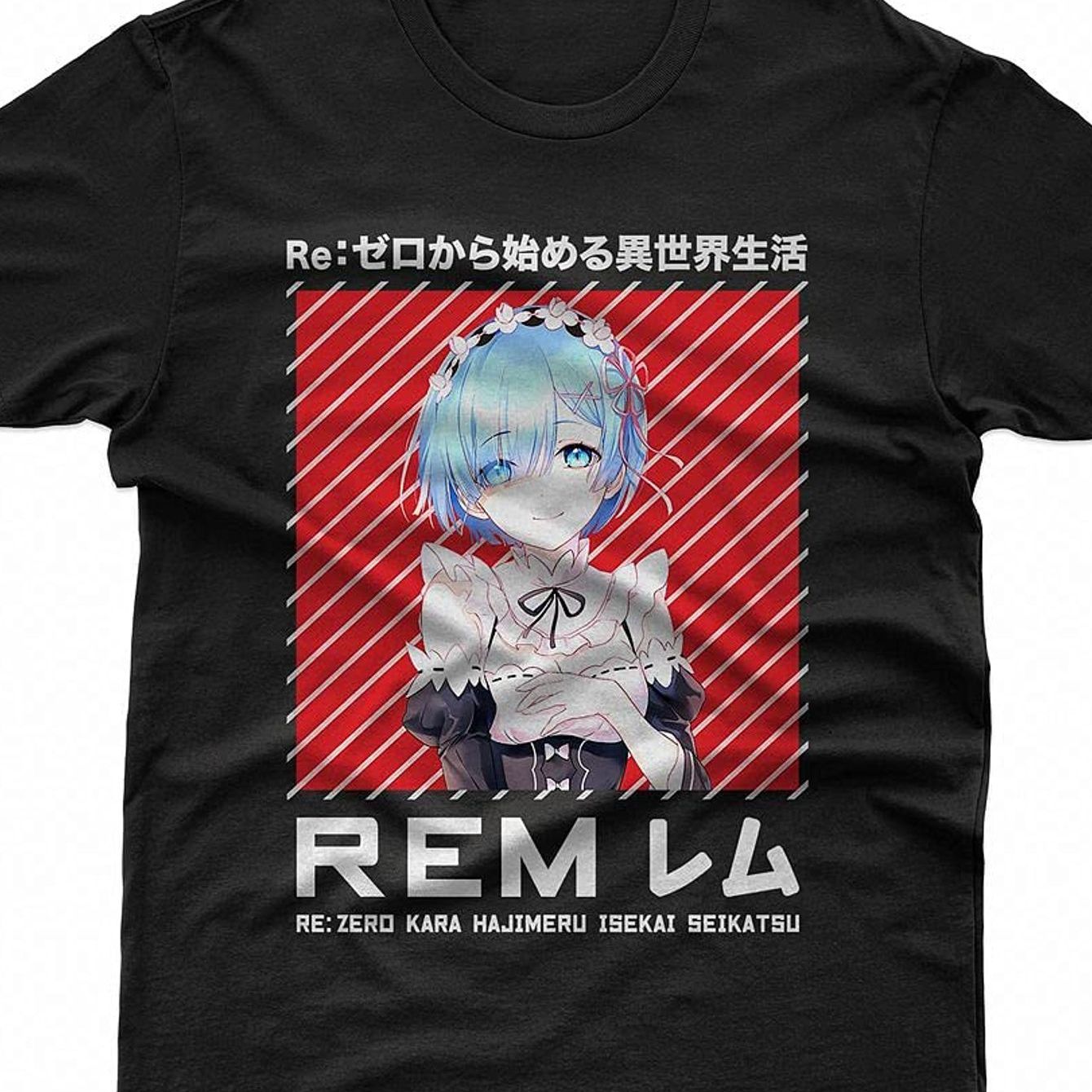 Rezero Shirts Rezero Rem Dry Tshirt White L Collectible