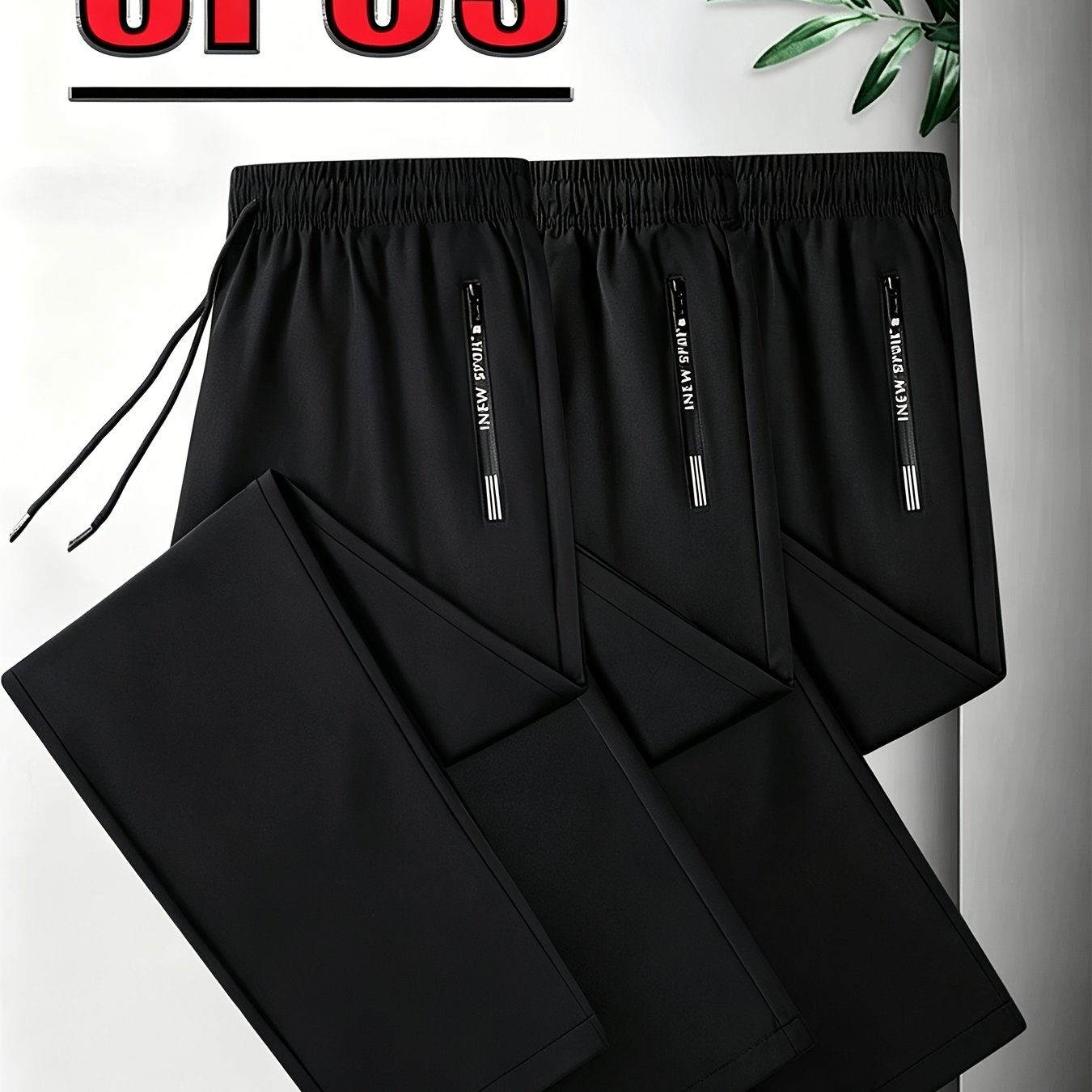 TEMU Trousers For Men High Quality | 3pcs Men's Fashionable Comfortable Stretch Pants, Casual Sweatpants For Men, Essential For Outdoor Sports And