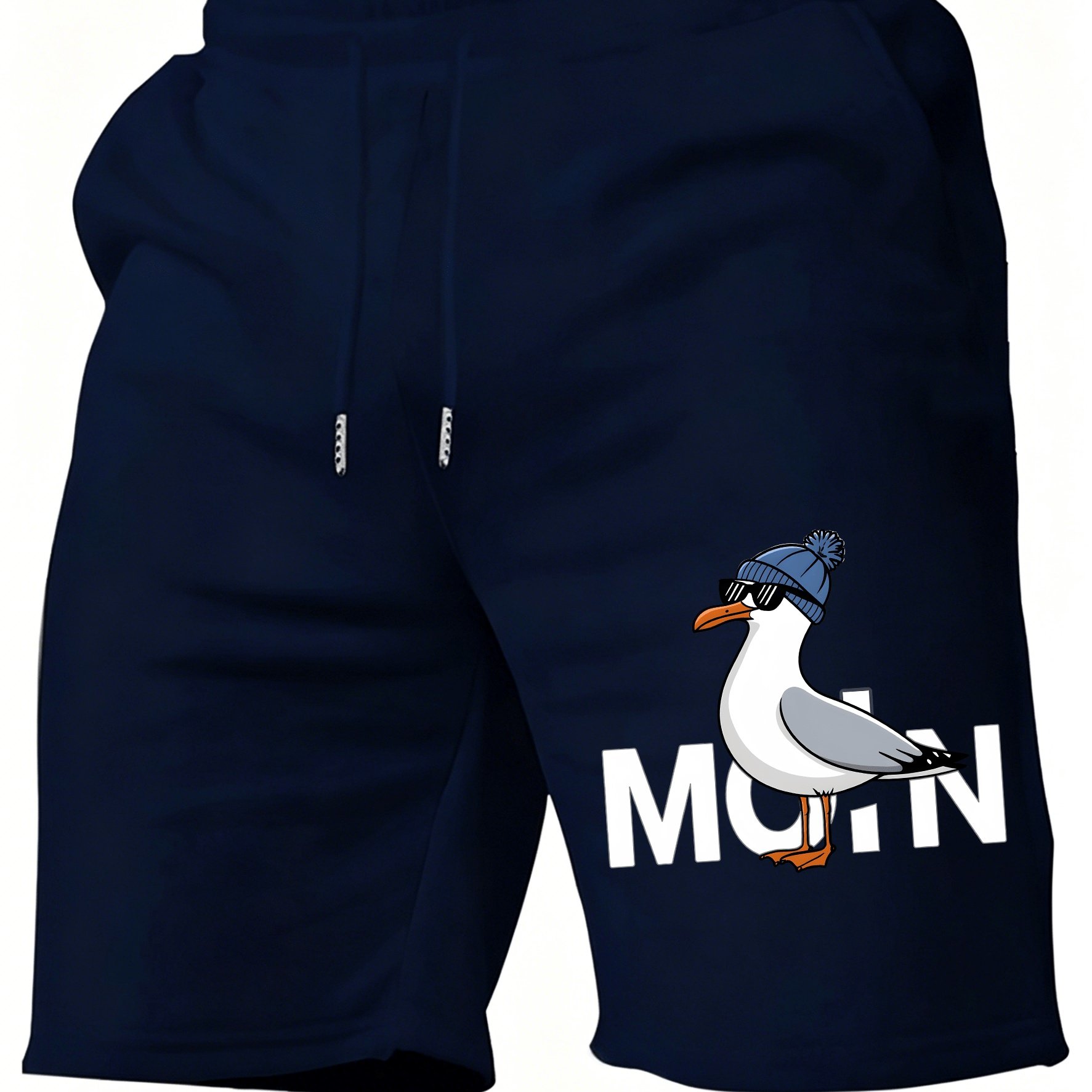 TEMU Moin Seagull Herren Plus Size Sommer Shorts - Leichte, schnell trocknende, schwimmfreundliche, lässige Sportshorts mit Kordelzug,