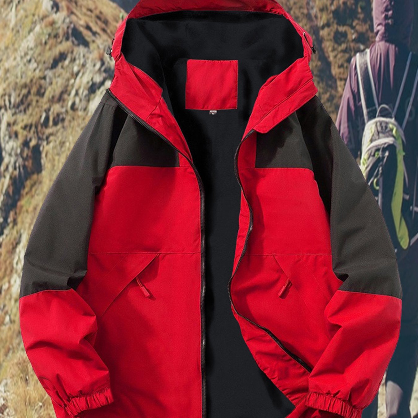 TEMU 2026 's Spring Autumn Fashion Hooded Jacket, Everyday Experience, Sports Outdoor Casual Coat Windproof Top, Hiking And City Wear, Regular Fit,