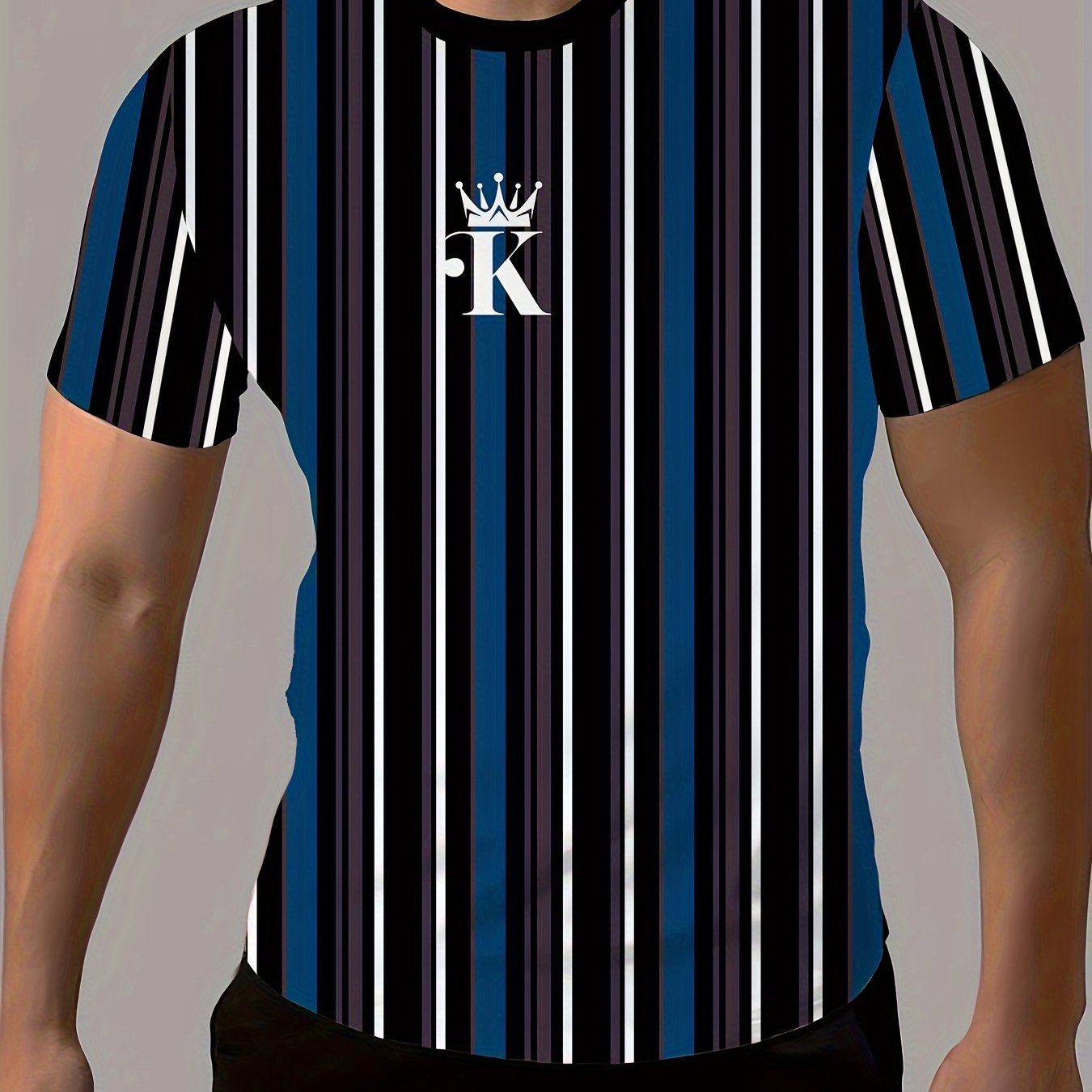 TEMU Men's 3d Printed T-shirt For Sports, Outdoor, Vacation, And , Men's Apparel, Men's Tops, Daily Simple And Comfortable Top, Summer Short Sleeve