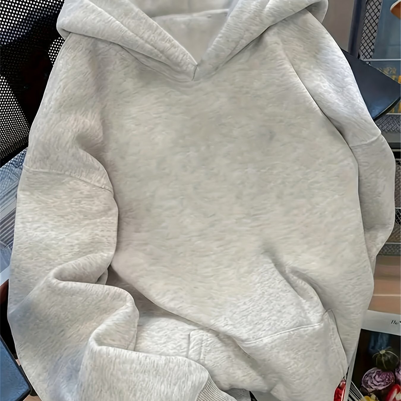 Image of Girls' Solid Color Hoodie With Pockets, Long Sleeve, Graduation, Back To School Clothing, Graduation, Girls' Clothing, Back To School