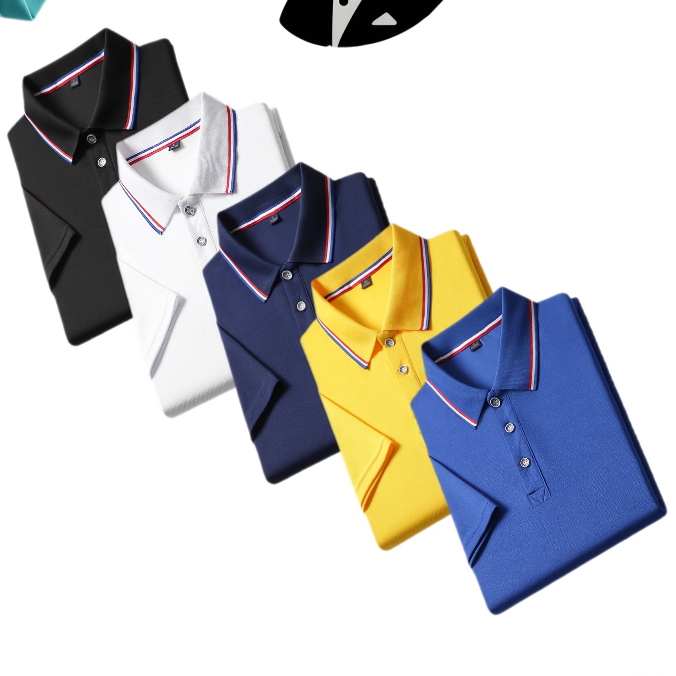 TEMU 5pcs Set - Men's Short Sleeve Shirt - High-end Button Design, Fashionable, Cutting-edge, Suitable For Sports Occasions - Office, Daily , Holiday
