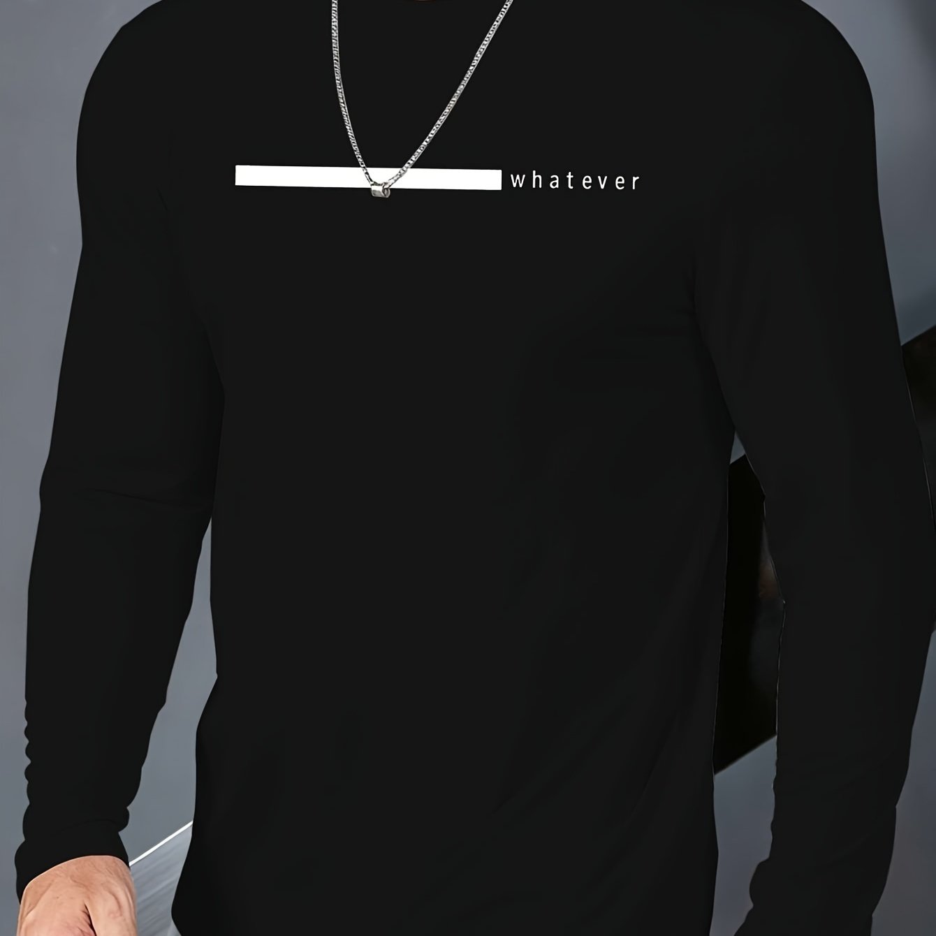TEMU Men's Thermal Base Layer T-shirt - Winter Warm Long Sleeve Crew Neck Shirt With Suitable For Daily Wear, Layering, Weather, Machine Washable