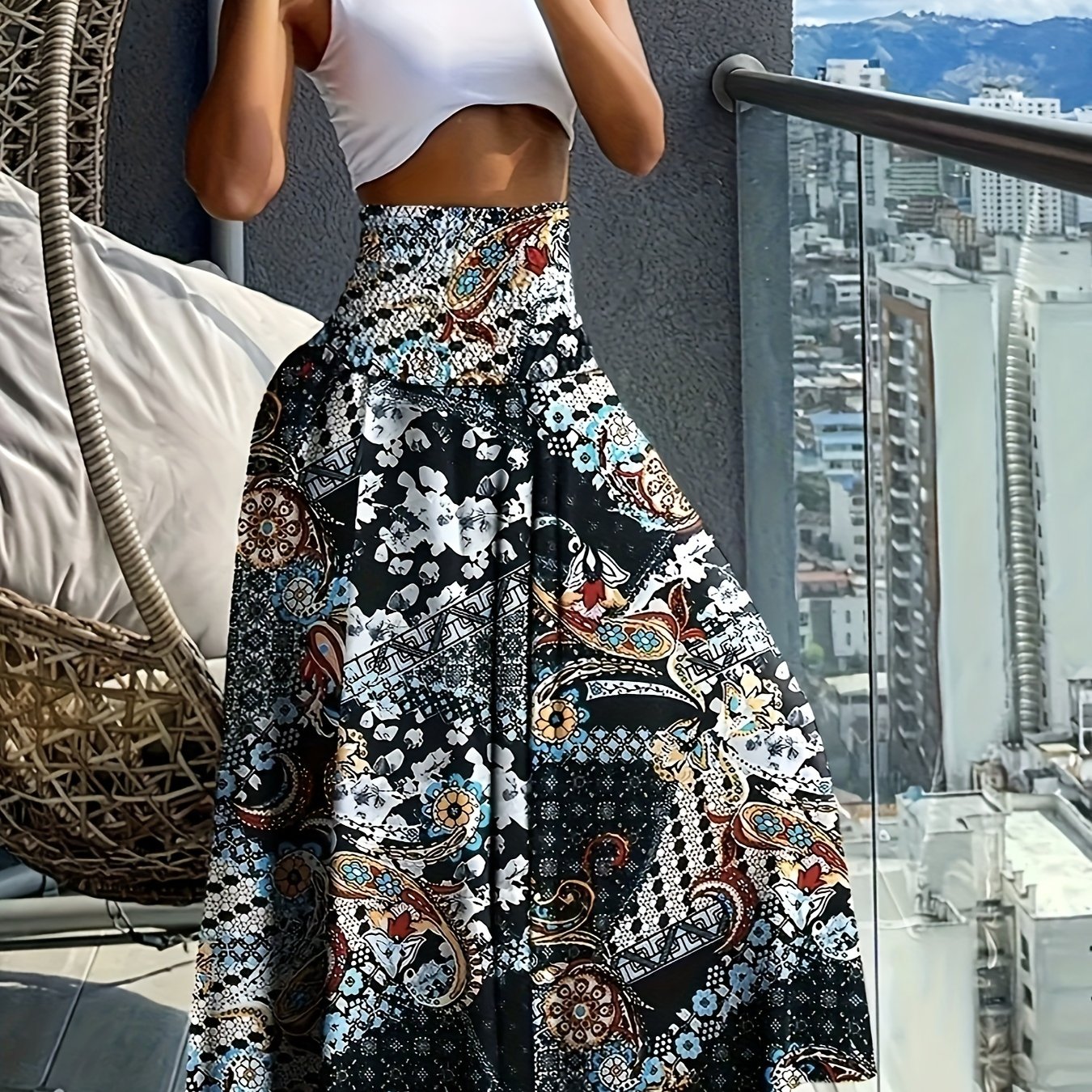 Image of Printed Skirt