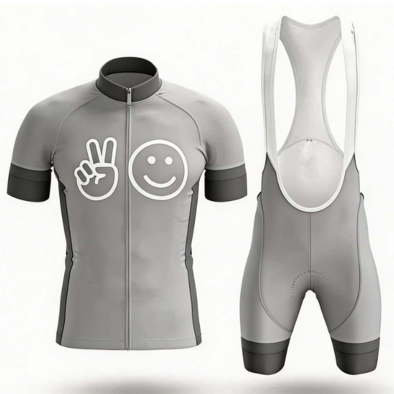 Image of Men's Summer Cycling Outfit Featuring Short-sleeve Racing Shirt And Breathable Bib Shorts For Mtb