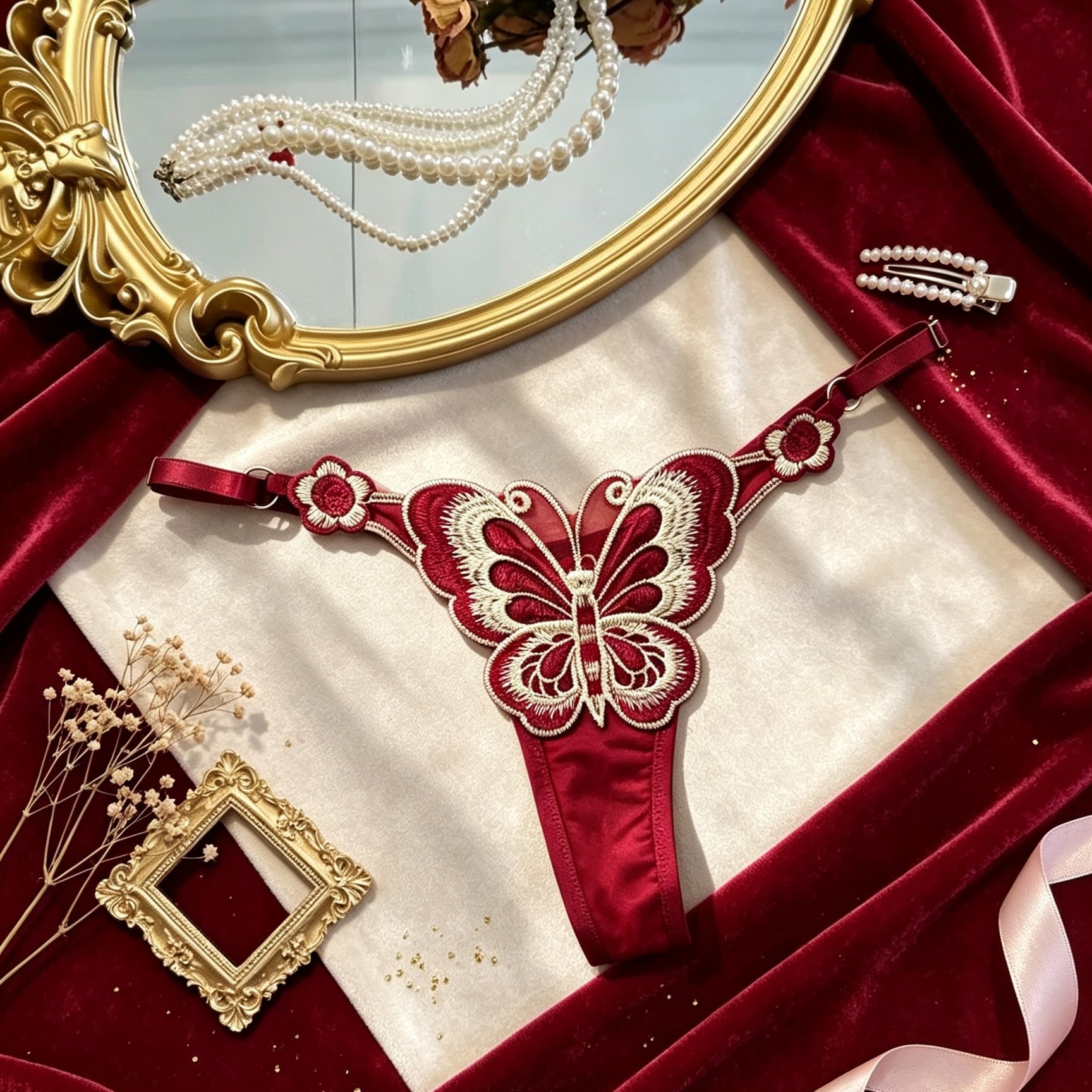 TEMU Perizoma a pernice 1 stile francese con regolabili, decorazione ad anello , rete, a vita bassa, per