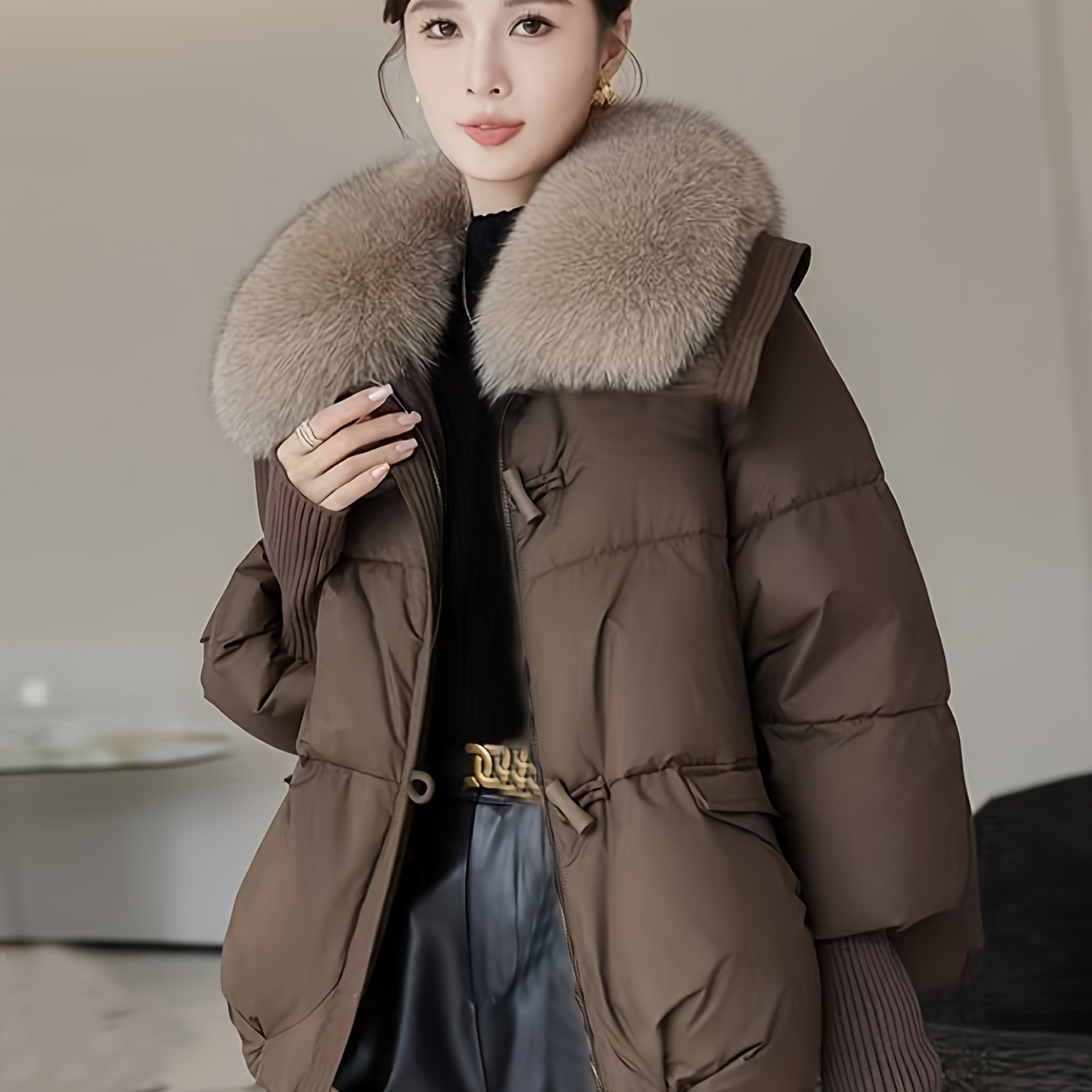 Loose Puffer Coat With Removable , Thickened Fall Winter New Style Jacket Korean Casual Coat