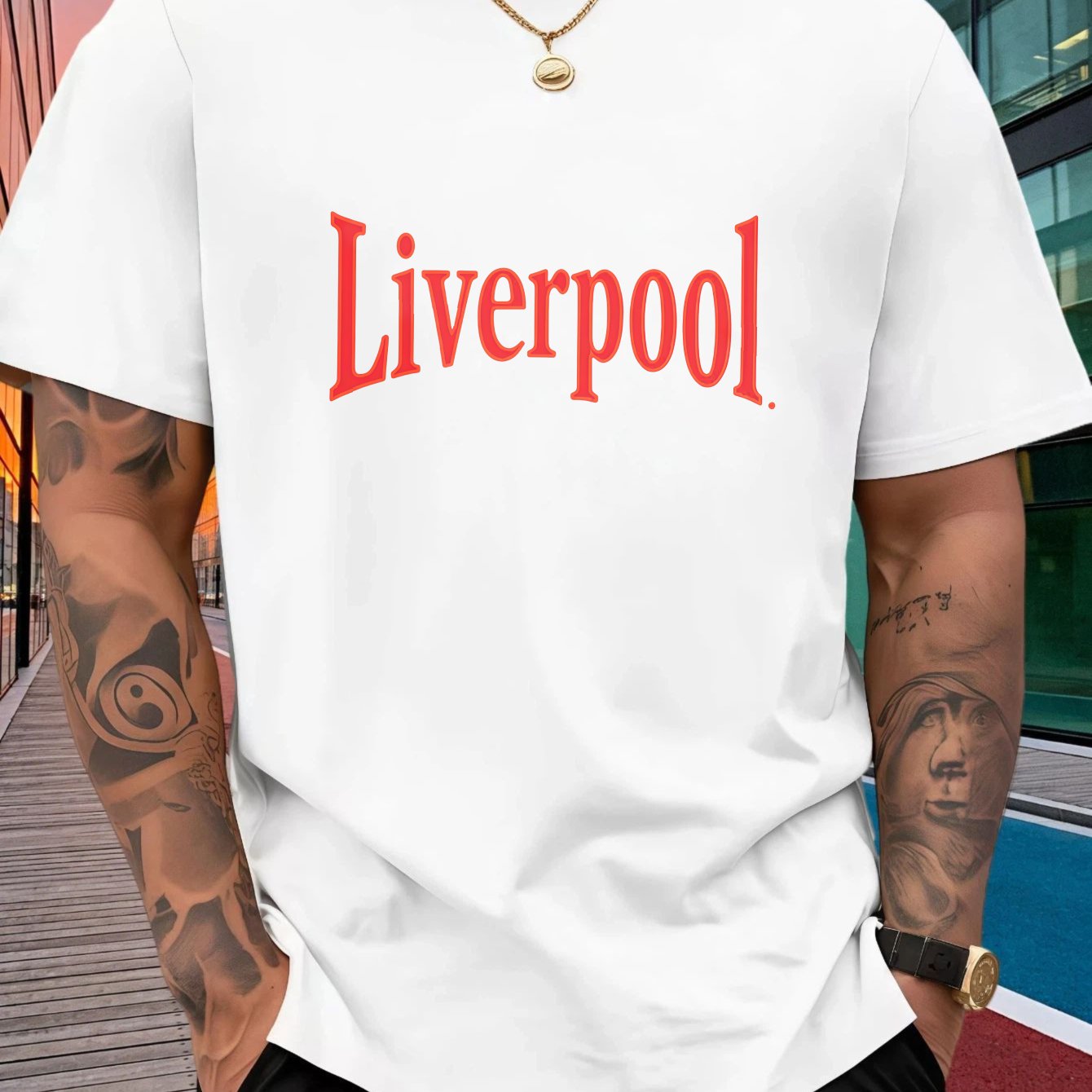 TEMU Exercise Men's T-shirt Red Text Print Printed T-shirt Casual At Home And Outside