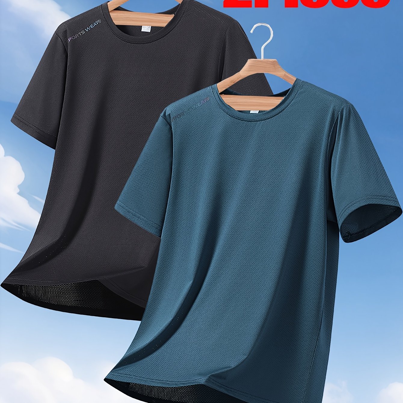 TEMU 2pcs Men's Plus Size Crew Neck T-shirt, Extra Large For Big & Tall To 300 Lbs, Suitable For Running And Sports, Plus Size Short Sleeve Summer