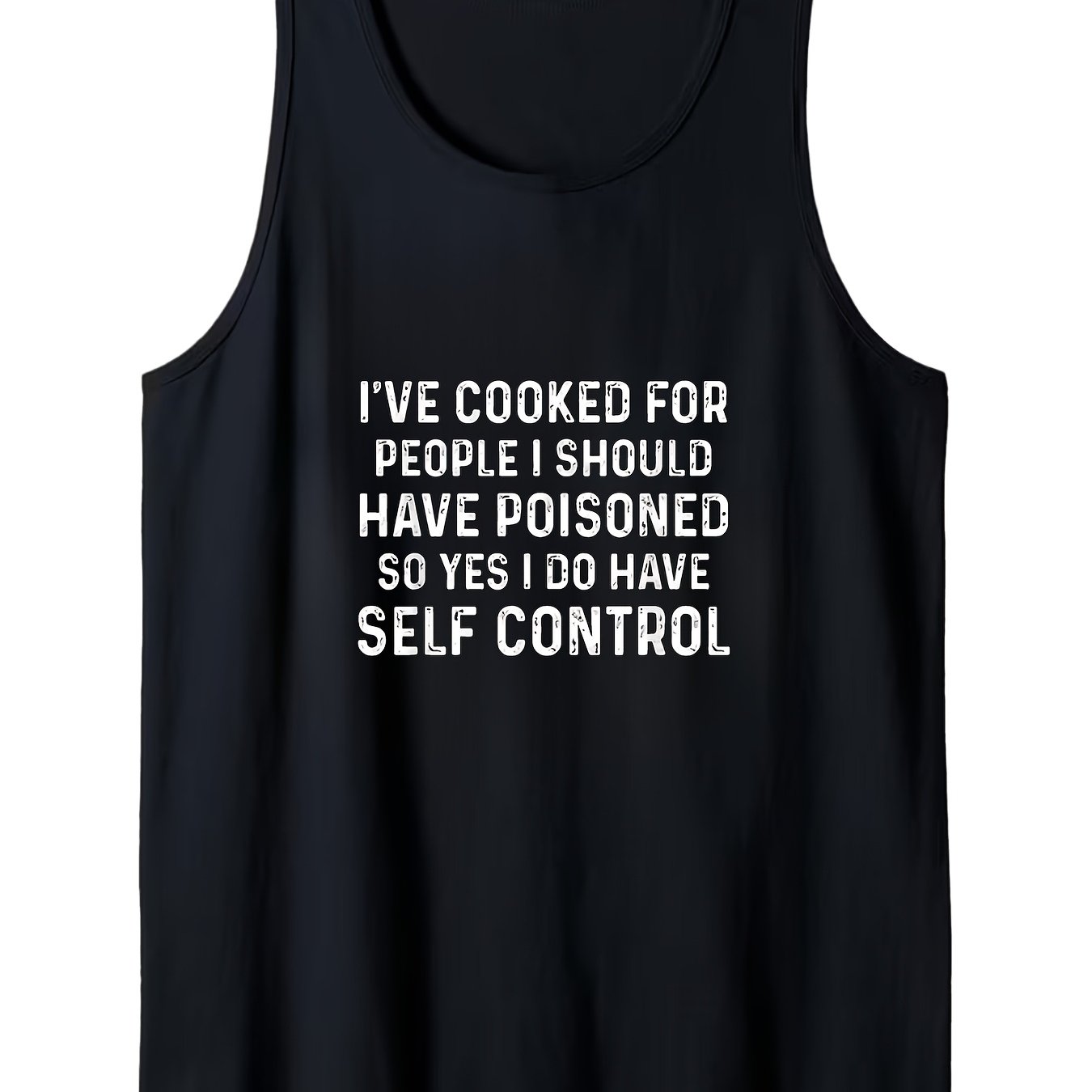 Funny " Cooked For People I Have " Tank Top - Retro Sleeveless Shirt Suitable For Gym, Workouts & Casual Wear, Round Neck Sleeveless Blouse For, Machine Washable Humorous Apparel