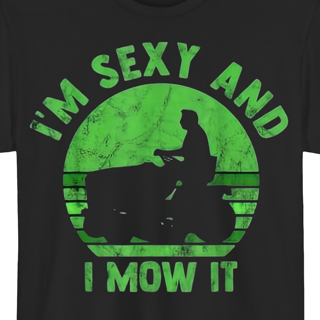 TEMU Men' & Women' Heavyweight 220gsm Cotton T-shirt - Retro " And I Mow It" Lawn Mower Graphic Tee, Black Suitable For Gardening Gifts, Casual Short