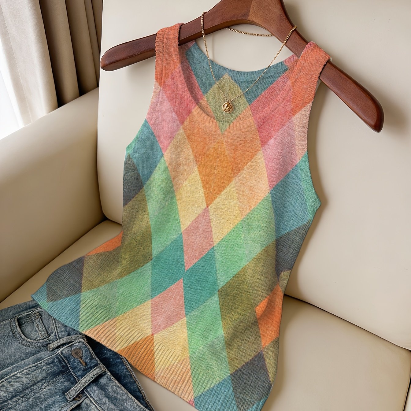 TEMU [thin Sweater] Vest, Women's Vest, Rich Retro Literary Atmosphere, Classic And , Casual And Elegant, Artistic And Flattering, Exquisite