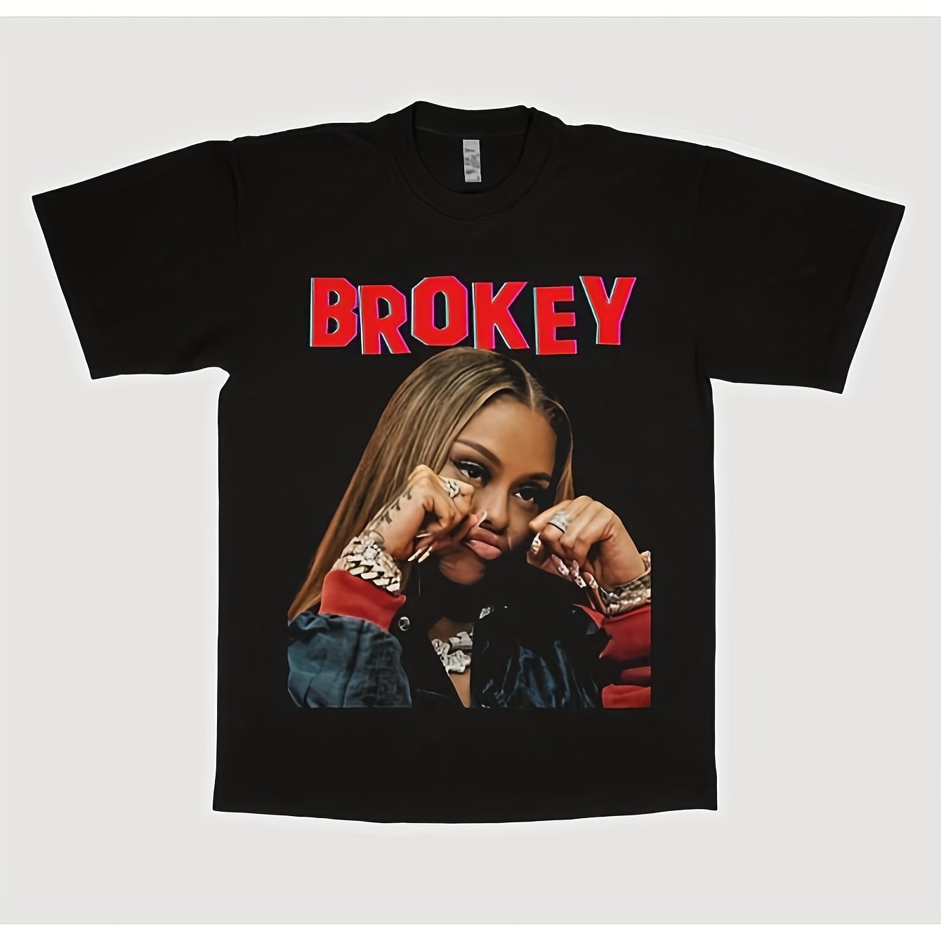 TEMU T-shirt T-shirt Sugar Honey Iced Tea Tee Queen Of Da Tee Big T-shirts Fashionable Short-sleeved T-shirts For Men And Women In All T-shirts 220g