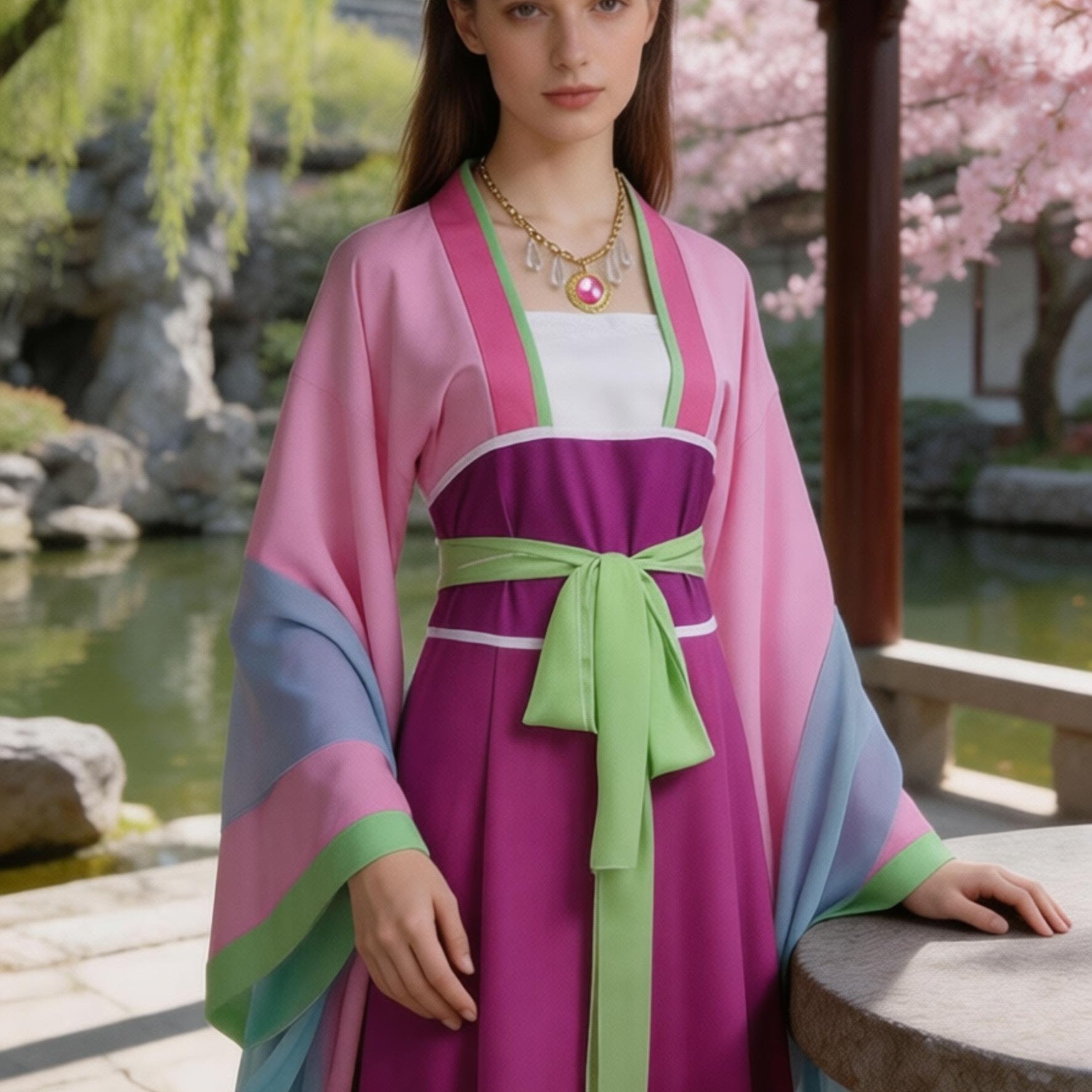 TEMU Ensemble complet de cosplay avec châle, ceinture et collier, idéal pour les séances photo et le jeu de rôle