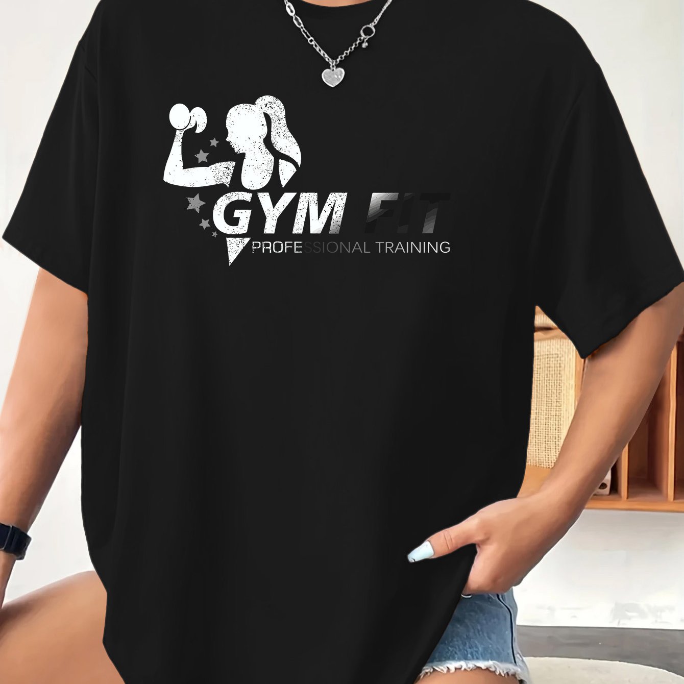 TEMU Women's Workout T-shirt - Lavender Fitness Tee For Gym, & Casual Outfits - Breathable Summer Exercise Shirt - Machine Washable Athletic Top, Gym