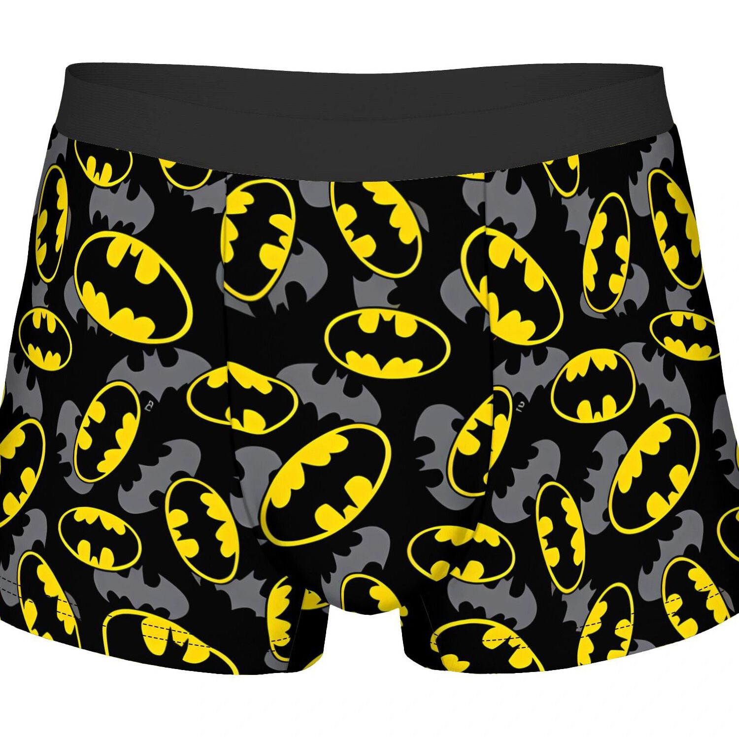 TEMU Batman Arkham Black Border Underwear Polyester Underpants 2d Print Design