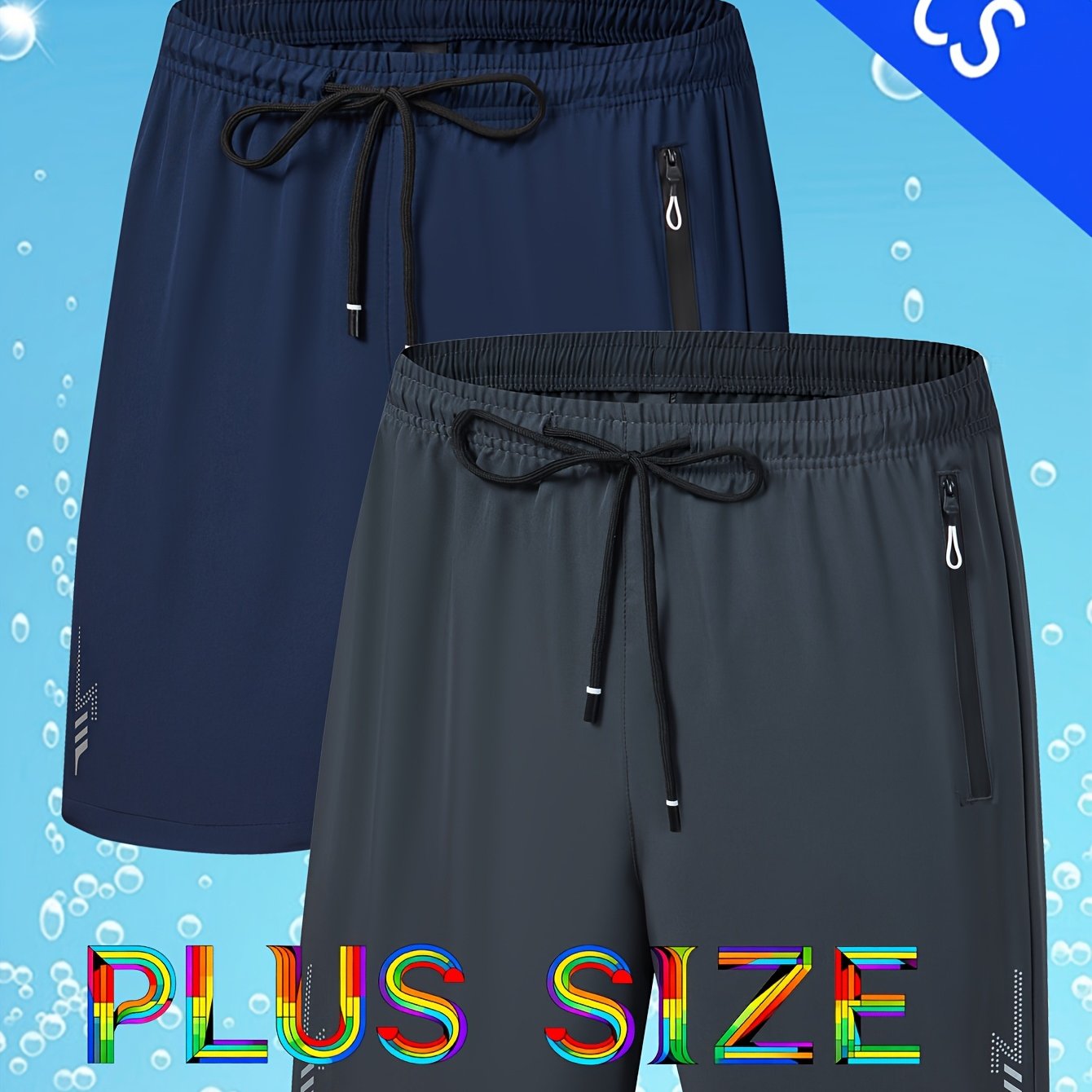 TEMU Set pantaloncini taglie forti da , taglia extra-large, pantaloni estivi da fitness e running sottili a punti, pantaloncini da ad asciugatura