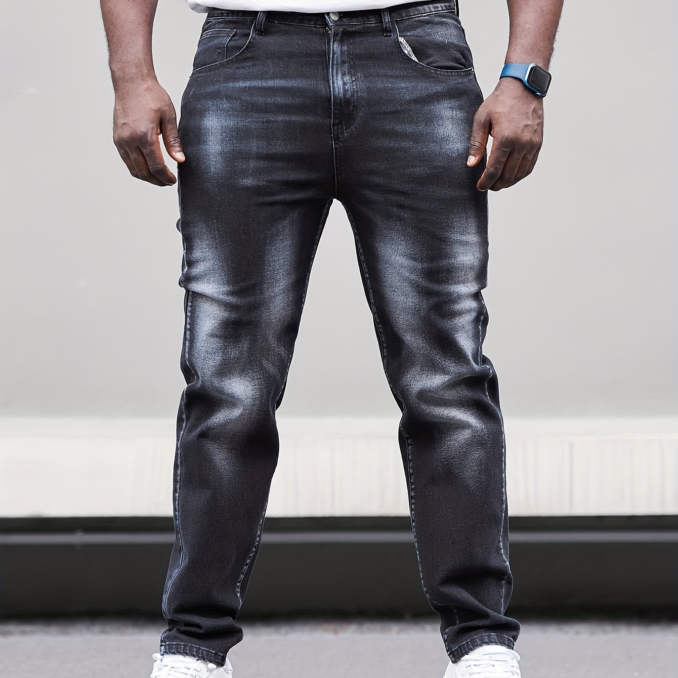 Plus Size Men's Stretch Slim Fit Jeans - Td7449, Plus Size