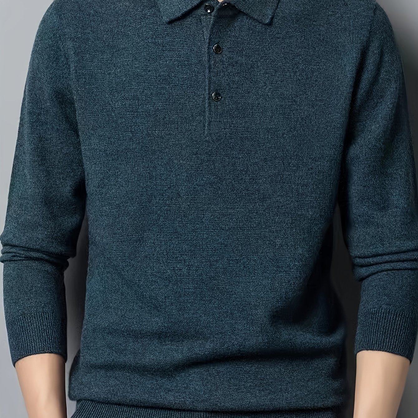 2024 Cross-border 's Tie Button Knit Sweater Pullover (men's Warm Top), Autumn Essentials