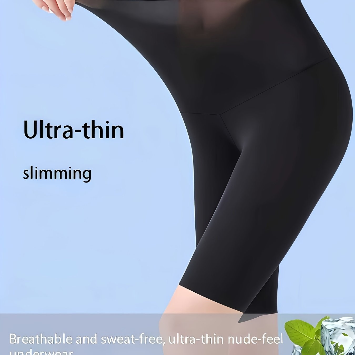 Image of Women's High-elastic Ice Cooling Breathable Shorts - Semi-sheer Tight Capri Length Pants Suitable For,,, Casual Wear, Spring Summer Fall Outfits