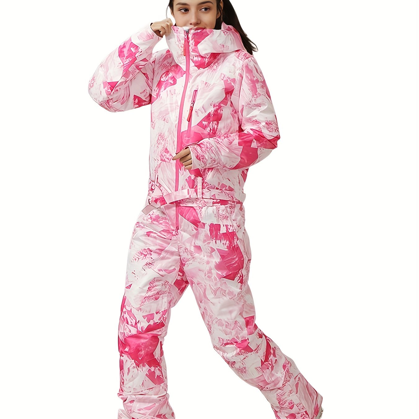 Mono de invierno para mujer, para esquí, deportes al aire libre, traje de  nieve para mujer con guantes, A-rosado, S : : Ropa, Zapatos y  Accesorios