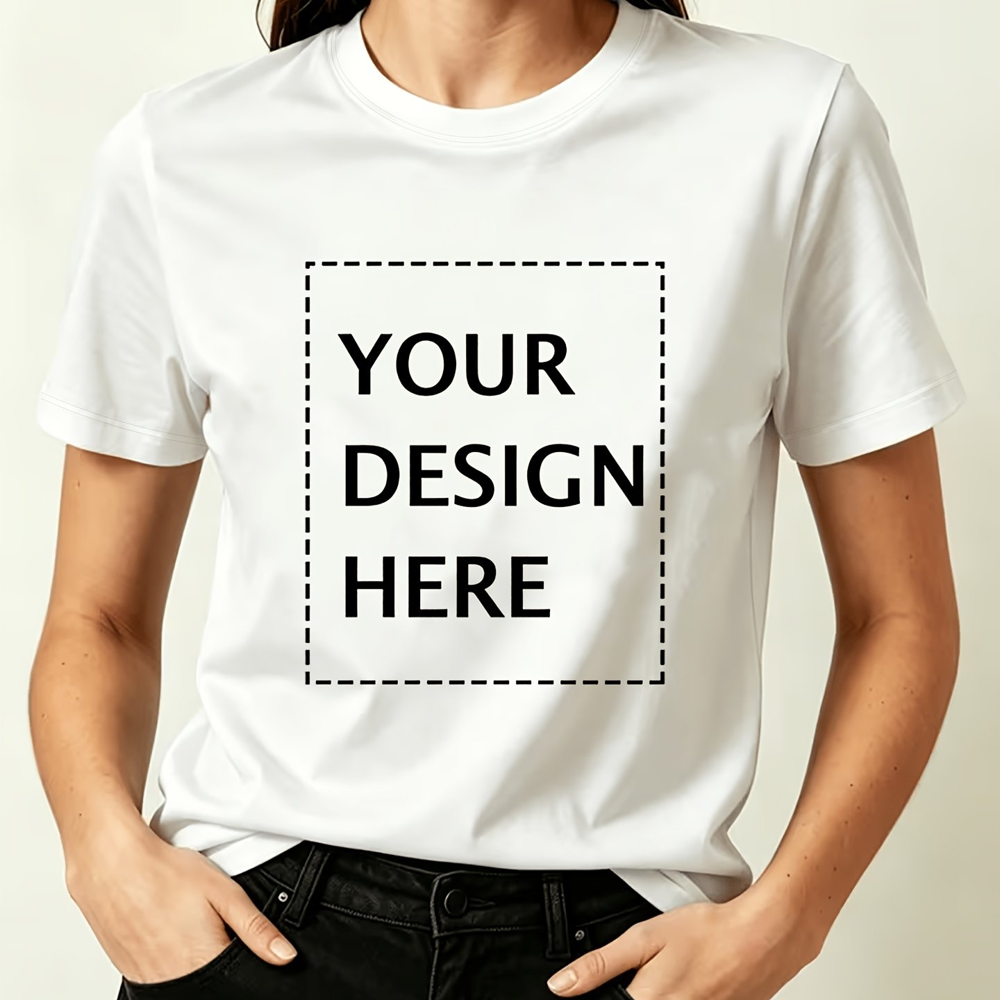 TEMU 3388# T-shirt elegante da donna a maniche corte con design personalizzato, per gli spostamenti, /estate, T-shirt lavabile in lavatrice, T-shirt