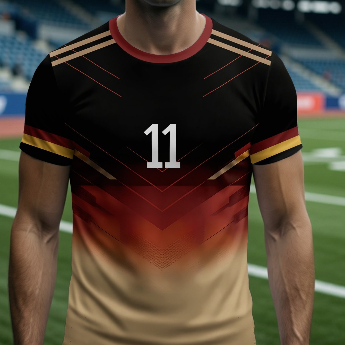 Men's Plus Size T-shirt Loose Sports Short Sleeve Team Printed Football Training Jersey Breathable Quick- Casual Versatile Sports Shirt Big Size Activewear Jersey Summer Sports