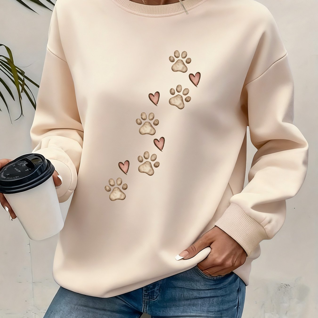 TEMU Graphic Print Sweatshirt, Crew Neck Casual Sweatshirt For Winter & Fall, Women's Clothing