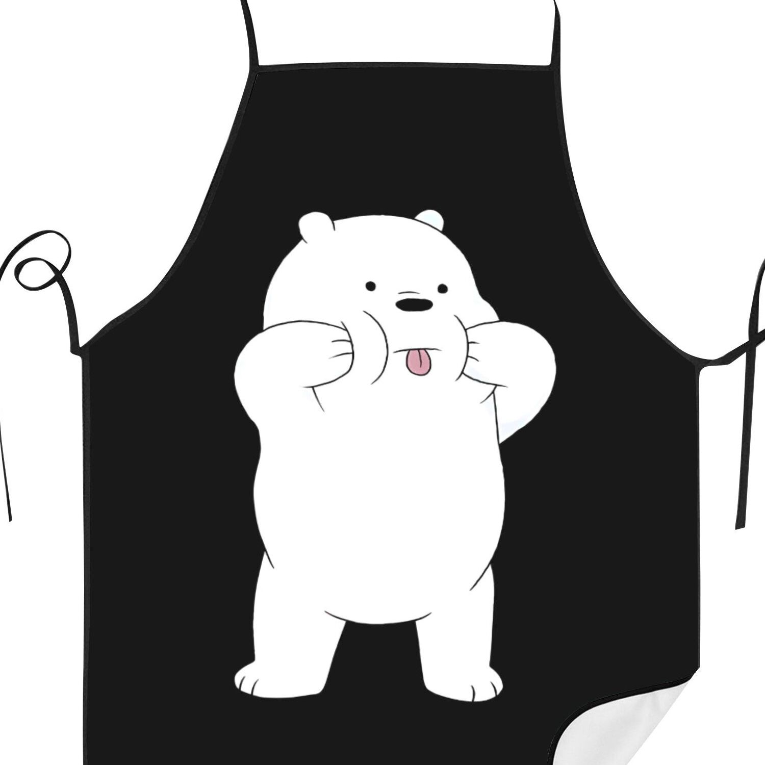 TEMU 곰돌이 디자인의 스타일리시하고 튼튼한 주방 앞치마, 실용적인 사용에 적합