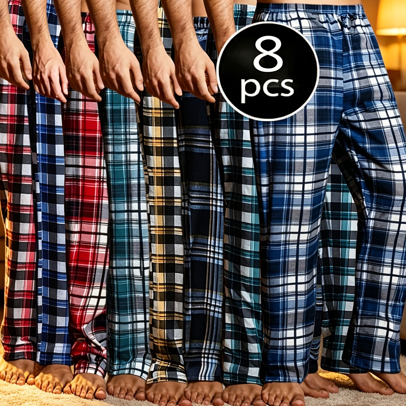 TEMU 8pcs Set Of Soft And Comfortable Lounge Pants For
