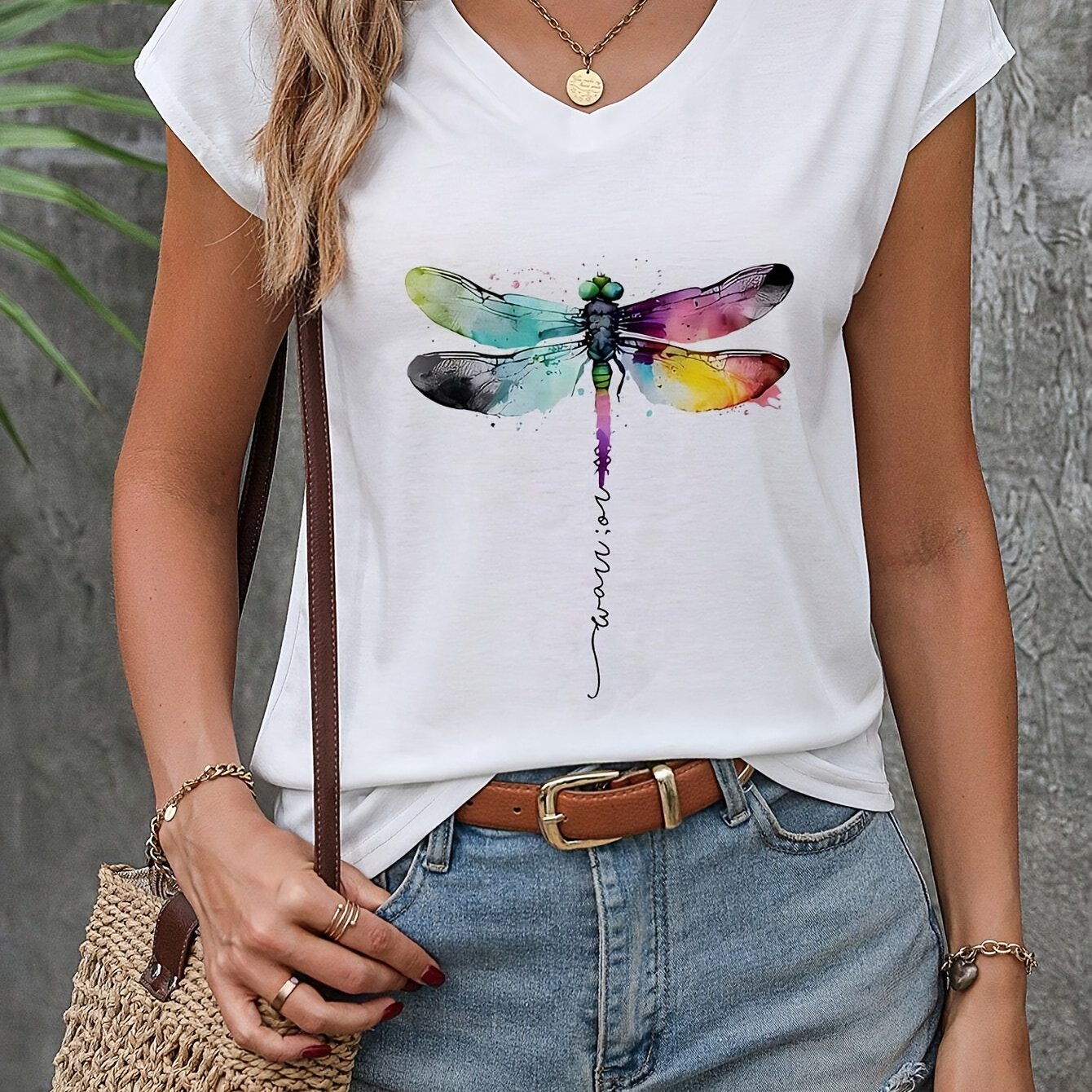 TEMU Women's Stylish Print T-shirt