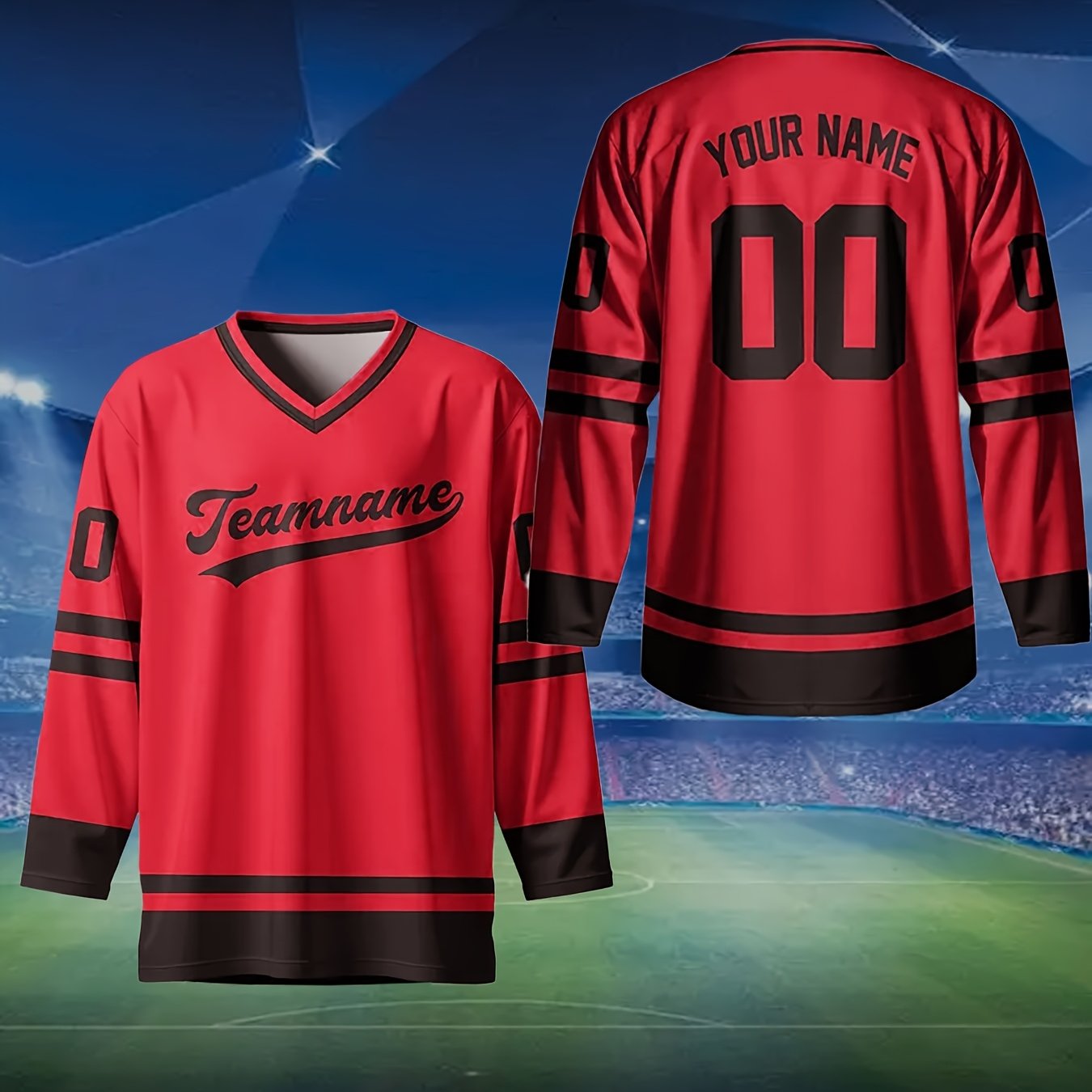 TEMU Custom Football Jersey With Name And Number, With , , Never Outfit, For Game Day, Sports Enthusiasts, And Team Uniforms, Team Sports Apparel |