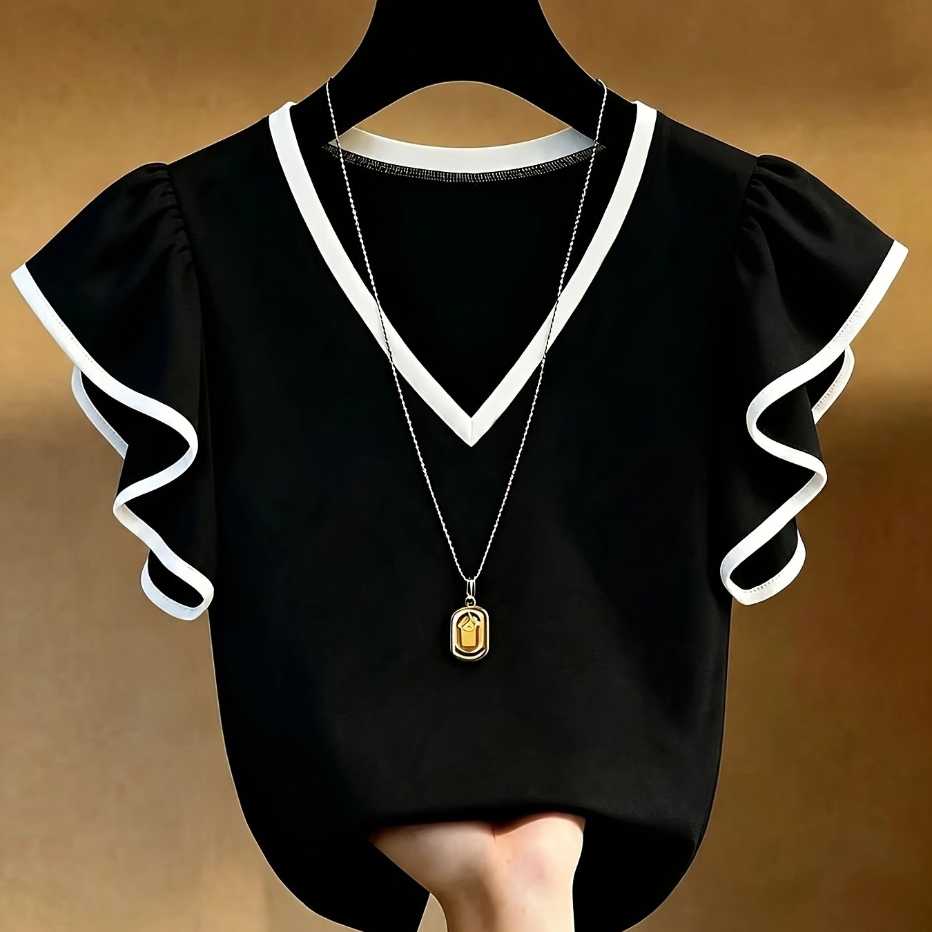 TEMU Plus Size Women's Shirt Top, Summer V-neck Short Sleeve Women's Blouse