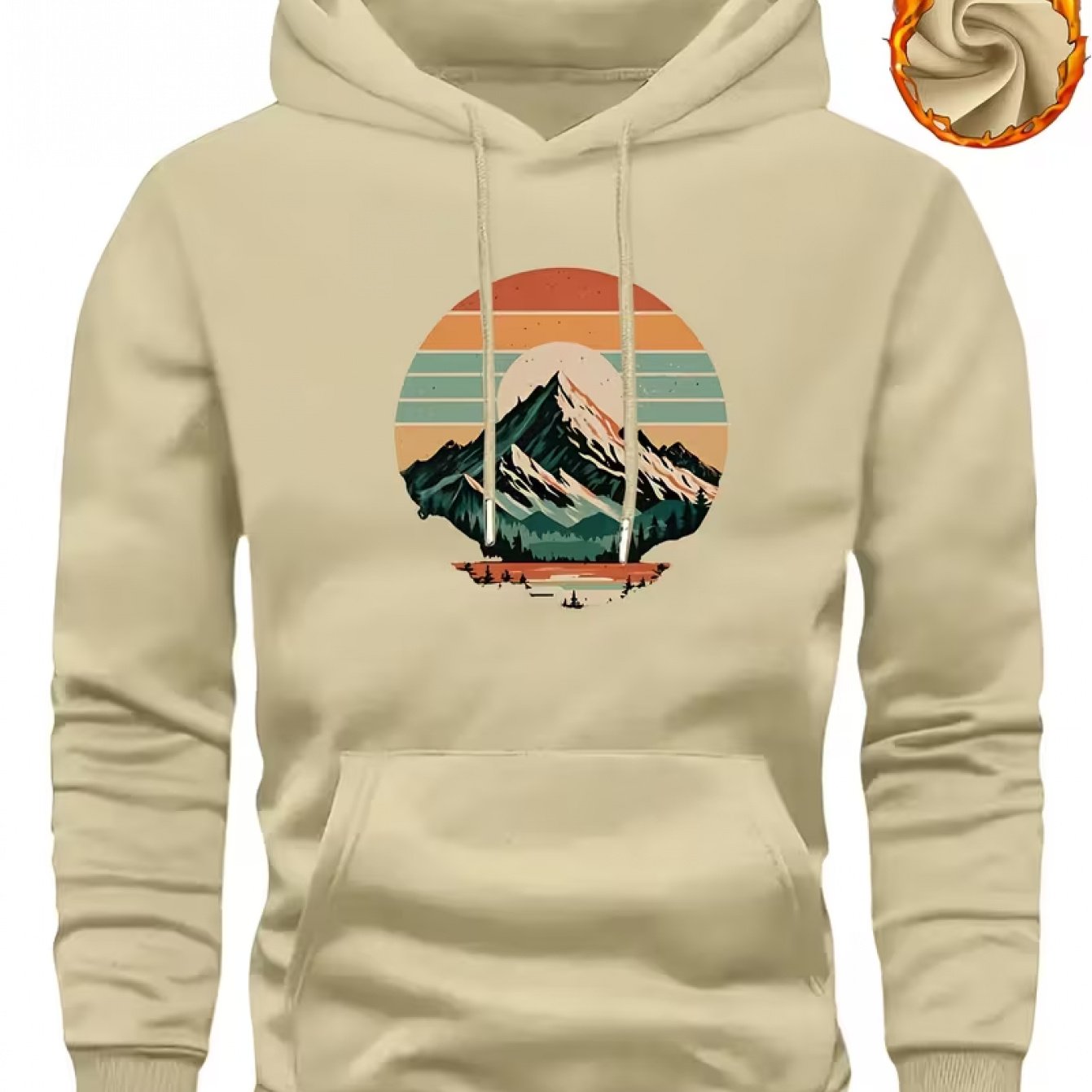 TEMU Unisex New Autumn And Winter Style, Casual And Trendy Drawstring Hooded Fleece Couple's Sweatshirt