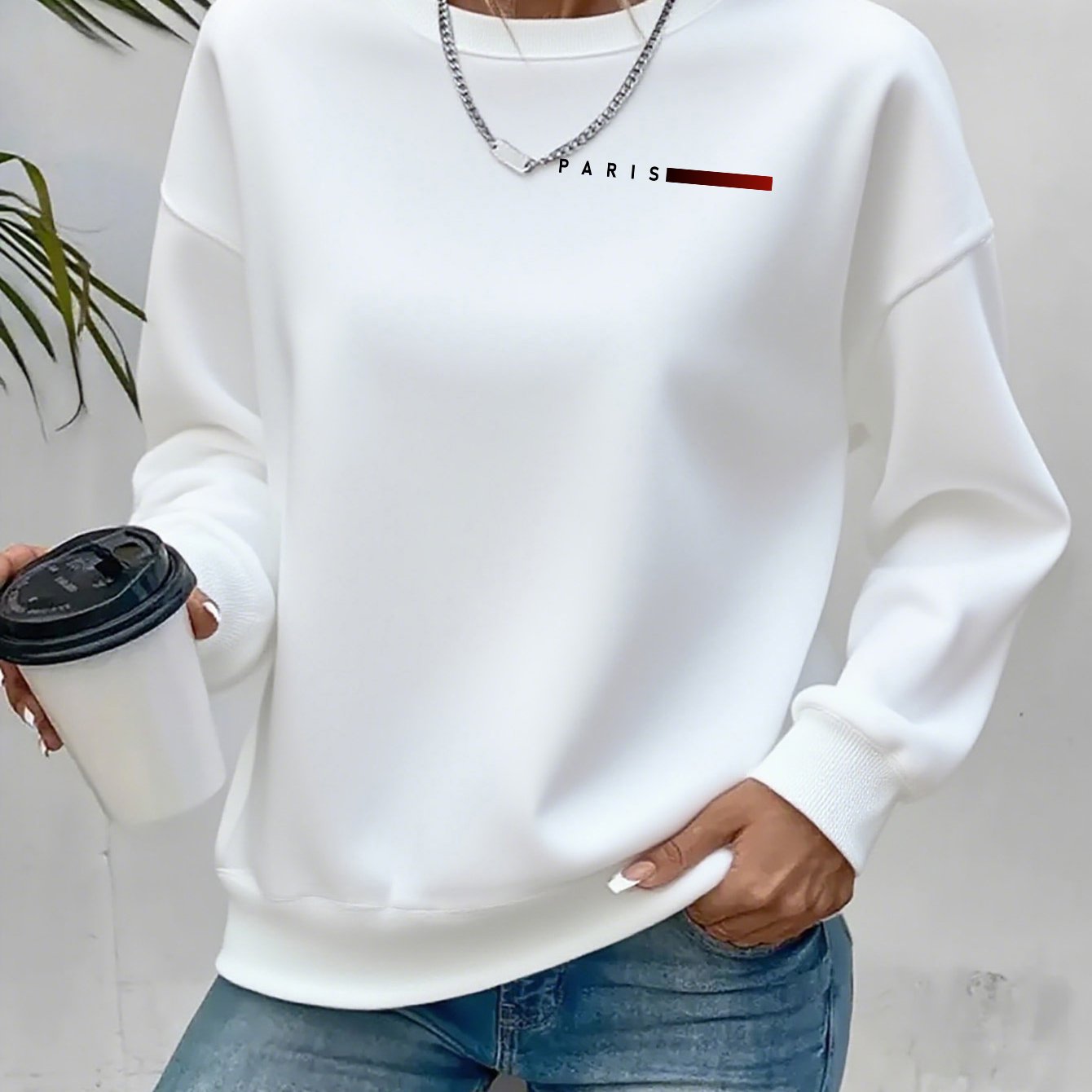 TEMU Graphic Print Sweatshirt, Crew Neck Casual Sweatshirt For Winter & Fall, Women's Clothing