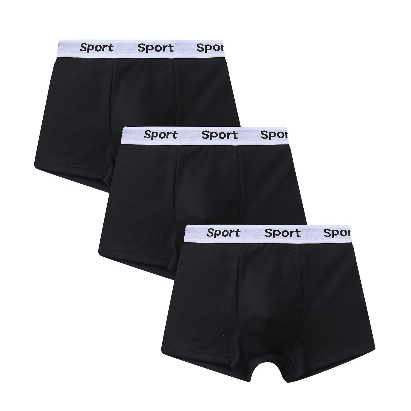 Boys' 3pcs Briefs With Letter Ribbon At Waistband